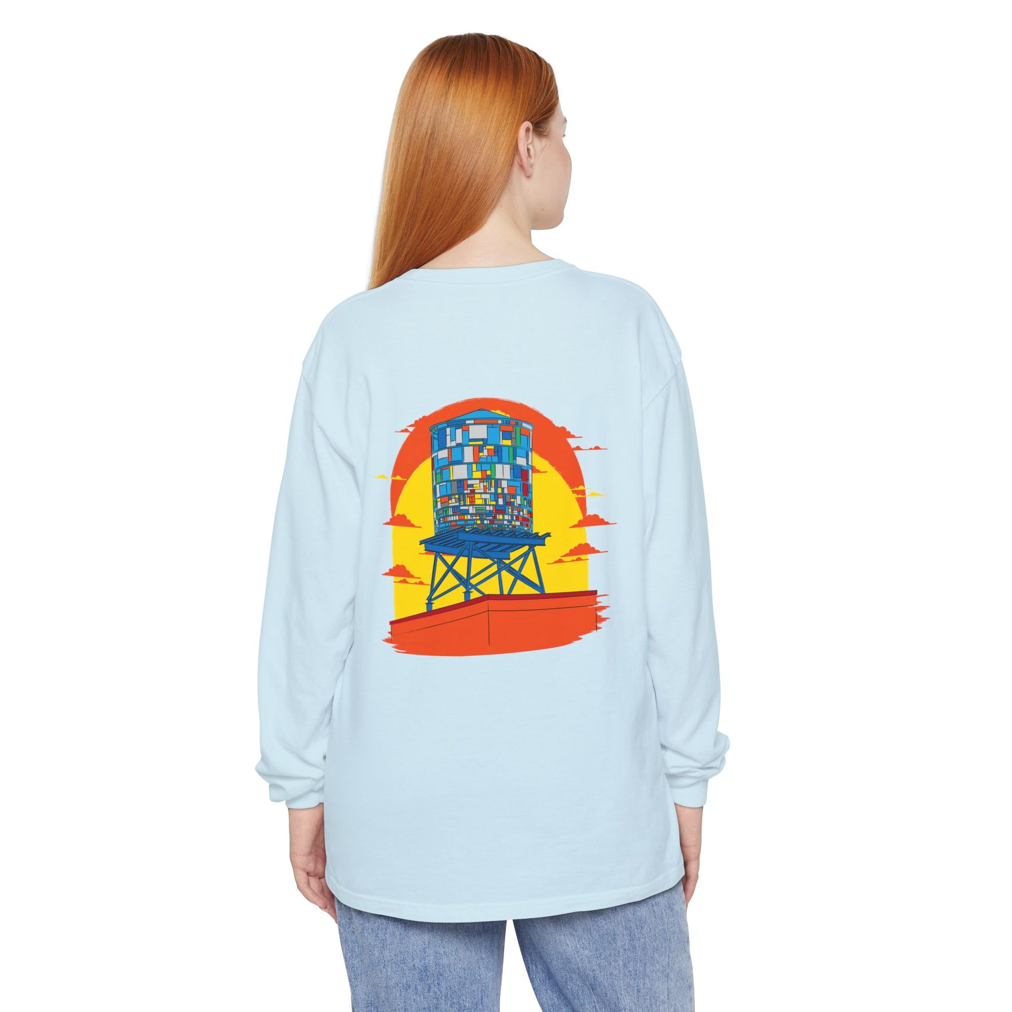 BadBrooklyn Water Tower Sunset Premium Sweatshirt