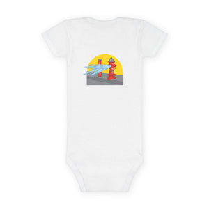 BadBrooklyn Fire Hydrant Short Sleeve Baby Onesie