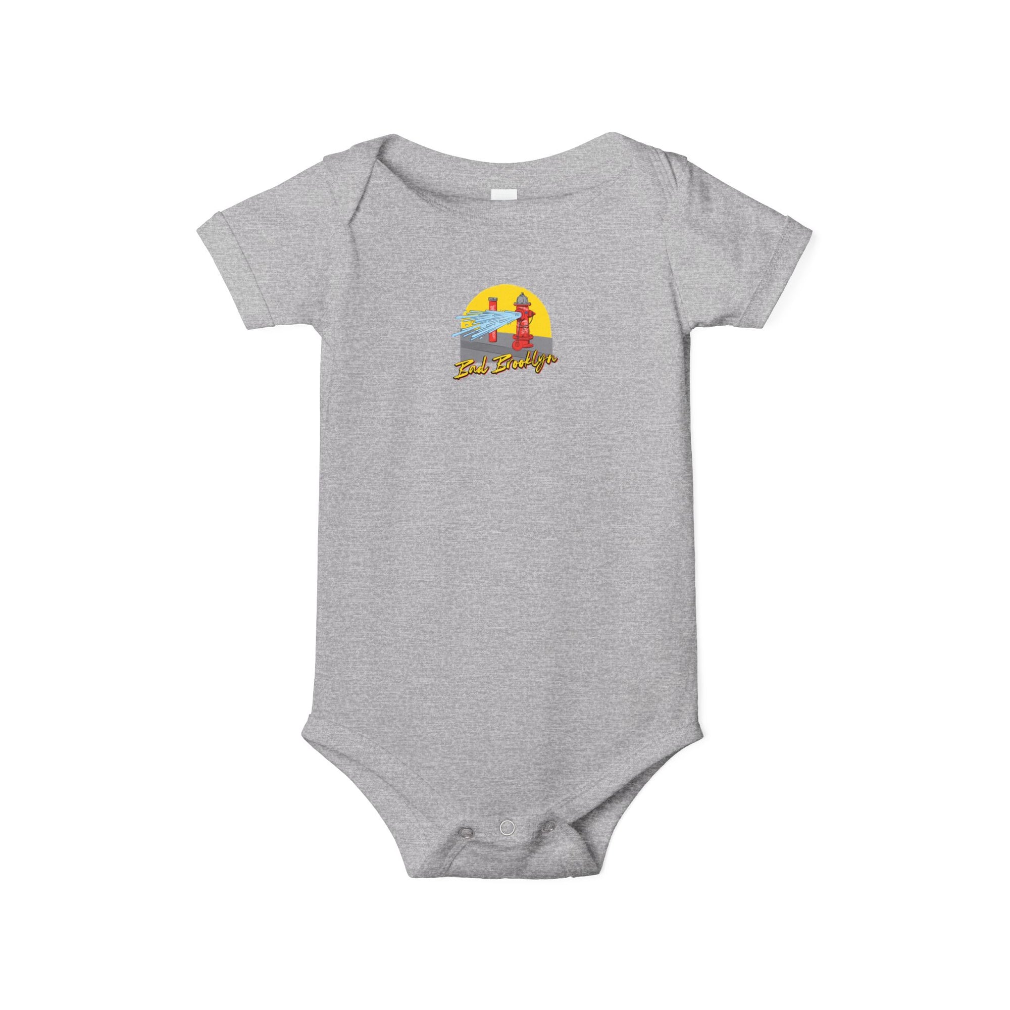 BadBrooklyn Street Fire Hydrant Baby Infant Jersey Bodysuit