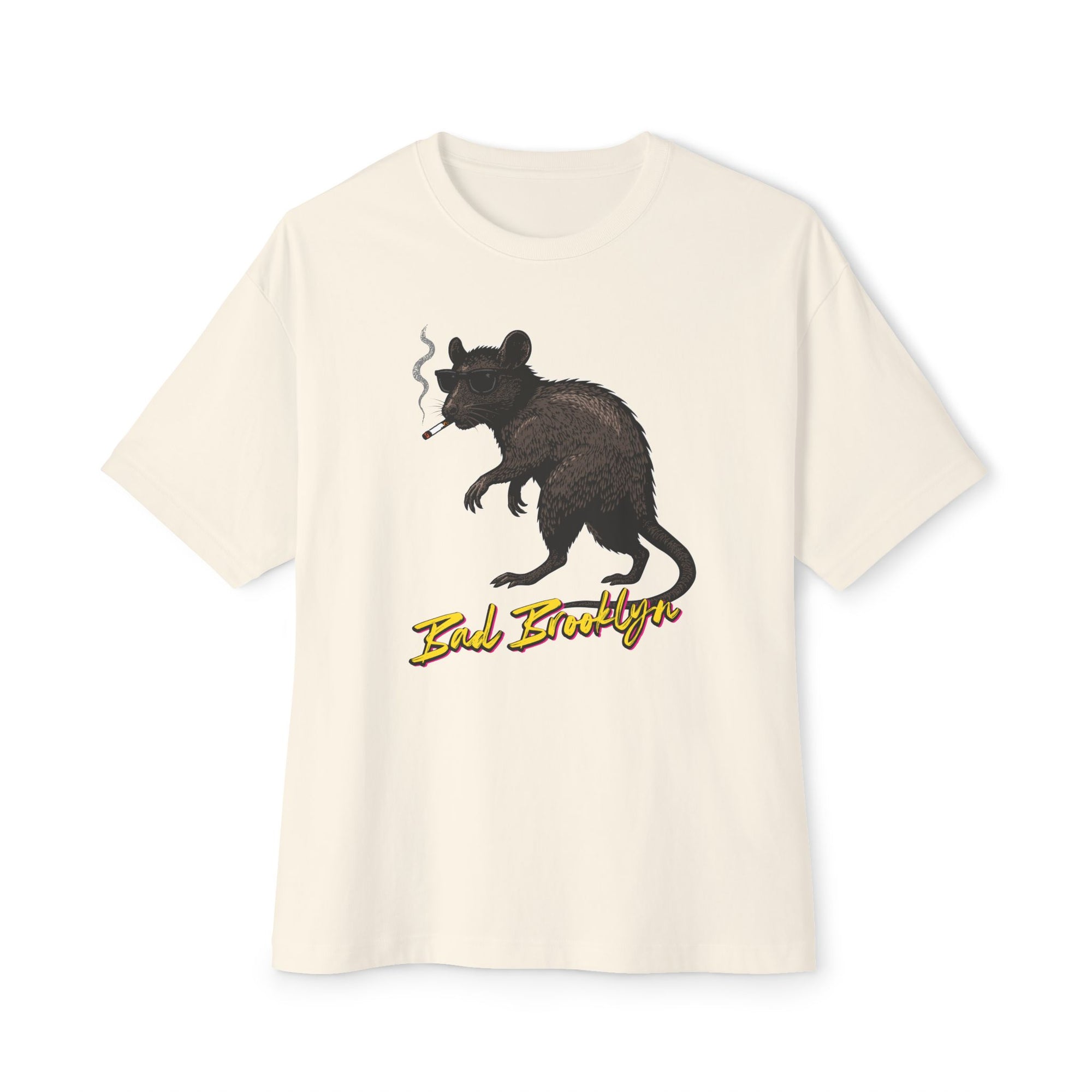 BadBrooklyn Street Rat Smoking Graphic Shirt