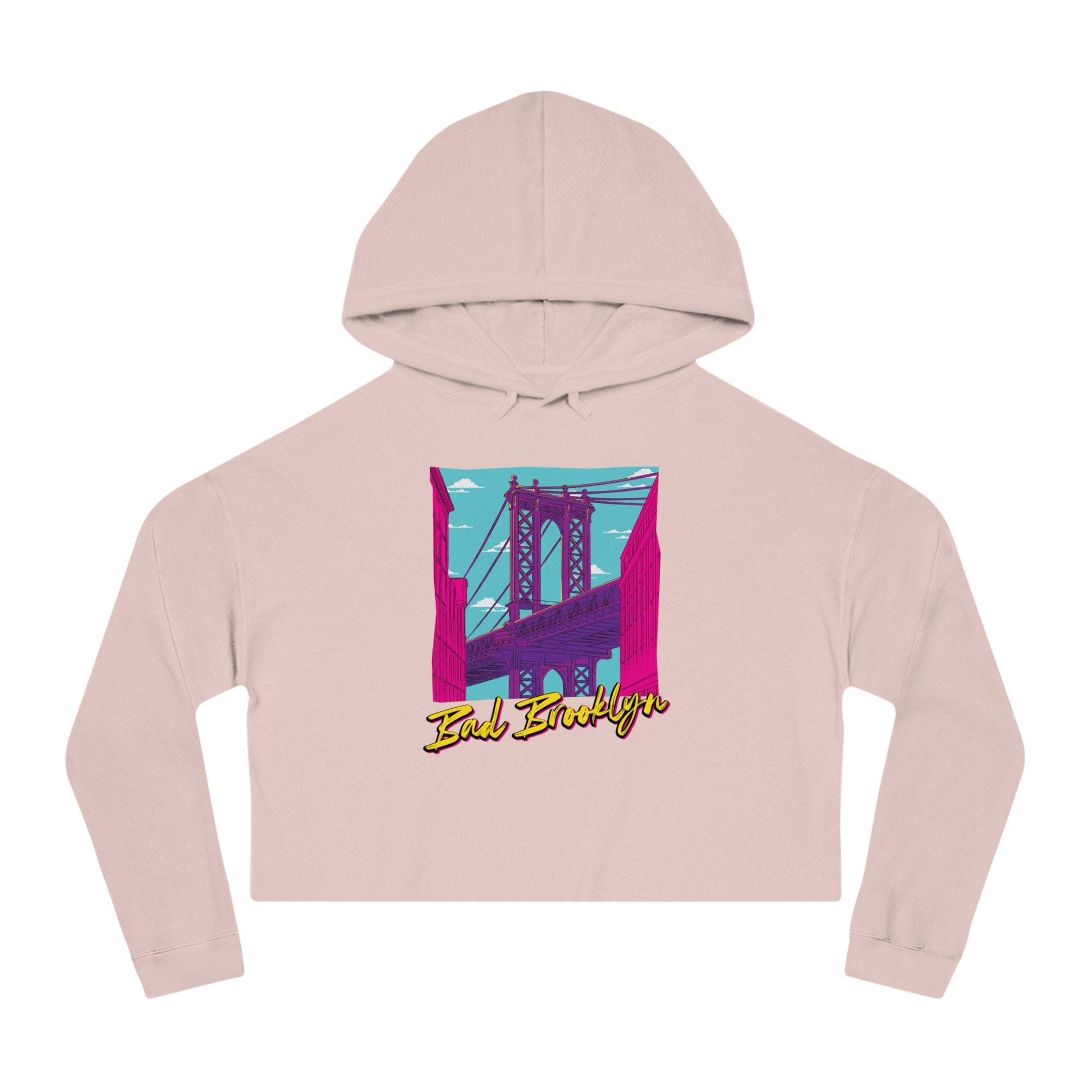 BadBrooklyn Bridge Vibes Cropped Women's Hoodie