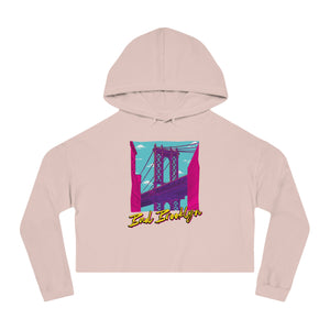 BadBrooklyn Bridge Vibes Cropped Women's Hoodie