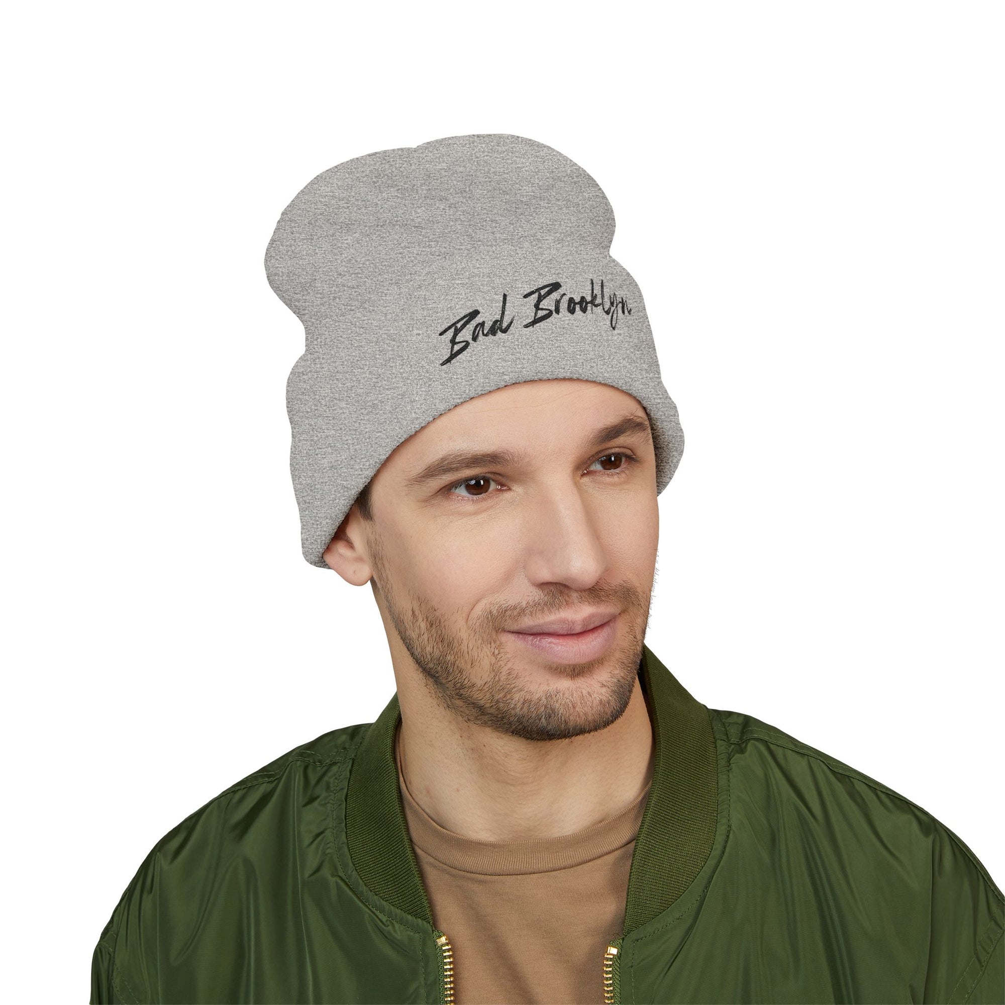 BadBrooklyn Classic Embroidered Knit Beanie