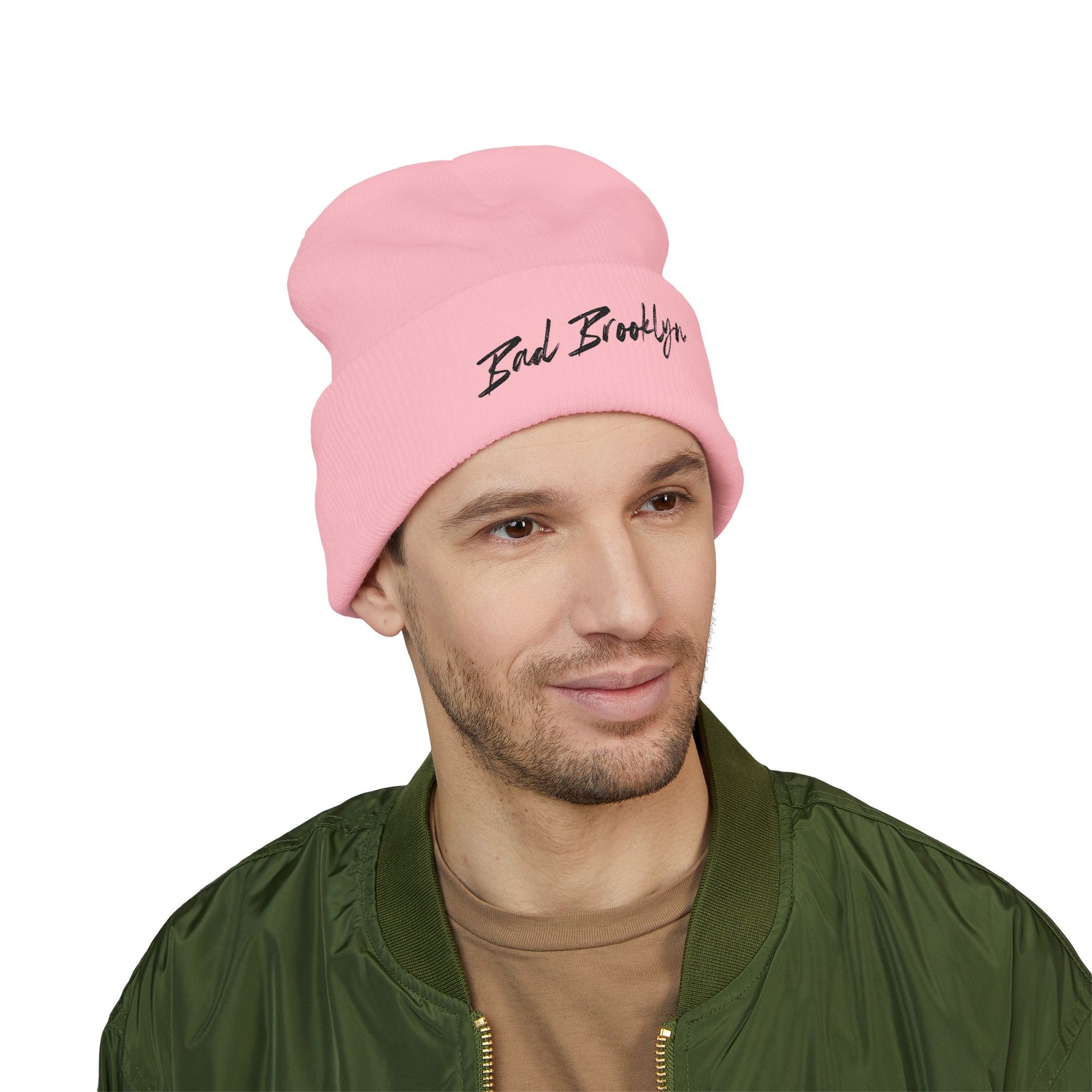 BadBrooklyn Classic Embroidered Knit Beanie