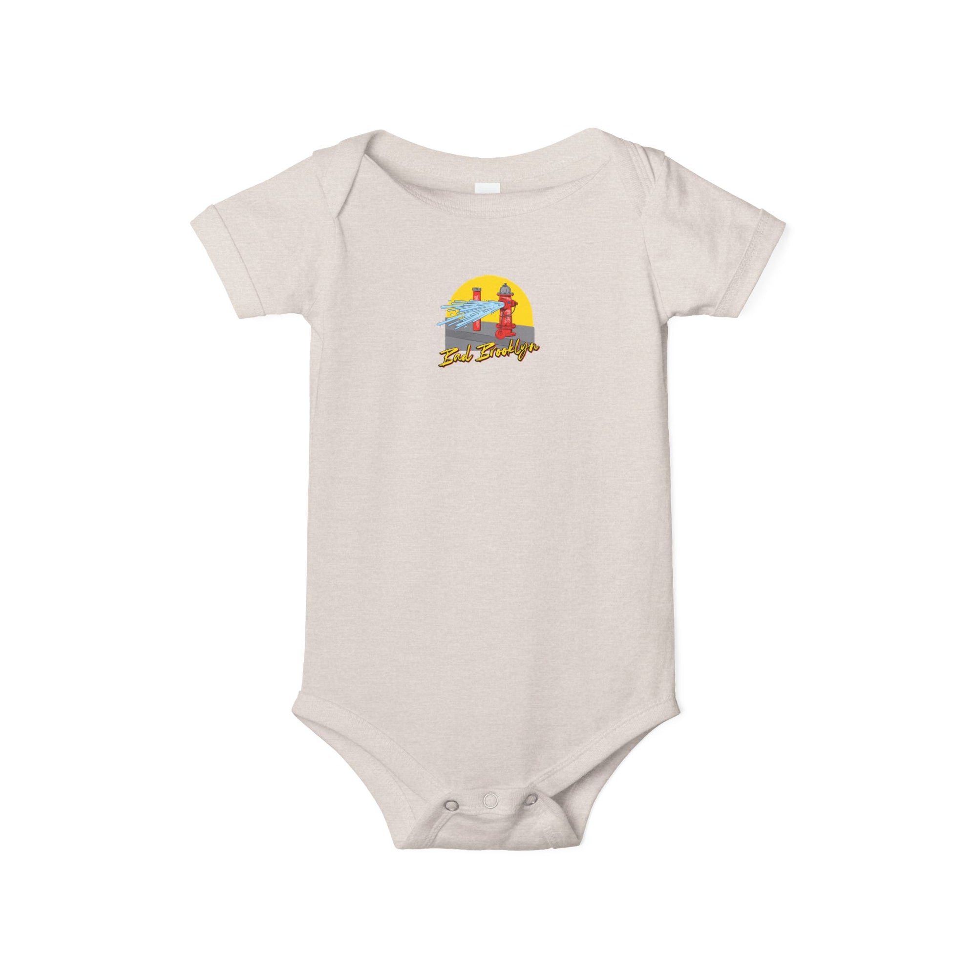 BadBrooklyn Street Fire Hydrant Baby Infant Jersey Bodysuit