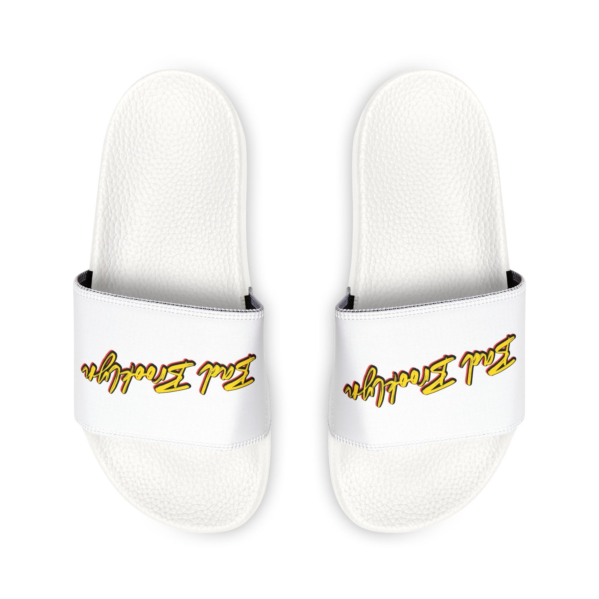 BadBrooklyn Gold Classic Slide Sandals