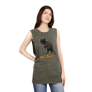 BadBrooklyn Street Rat Smoking Stonewash Tank