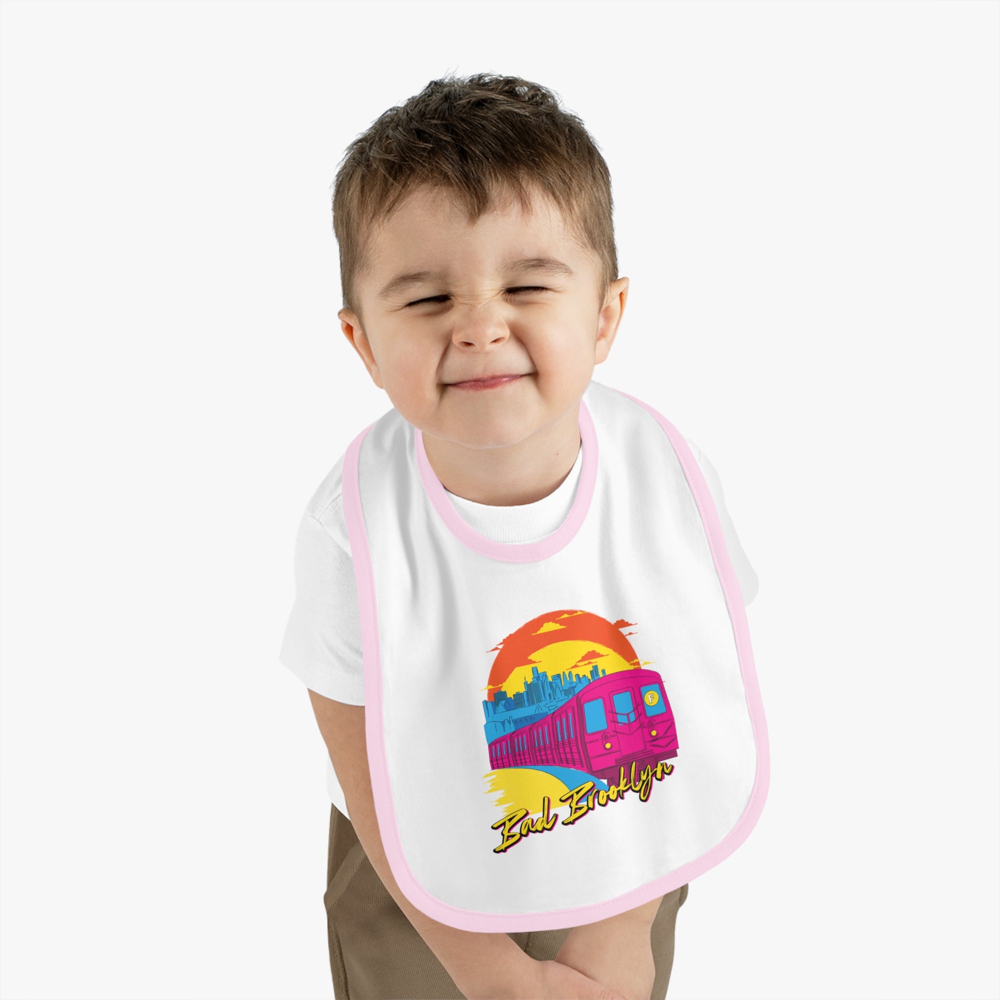 BadBrooklyn Sunset Subway Baby Bib