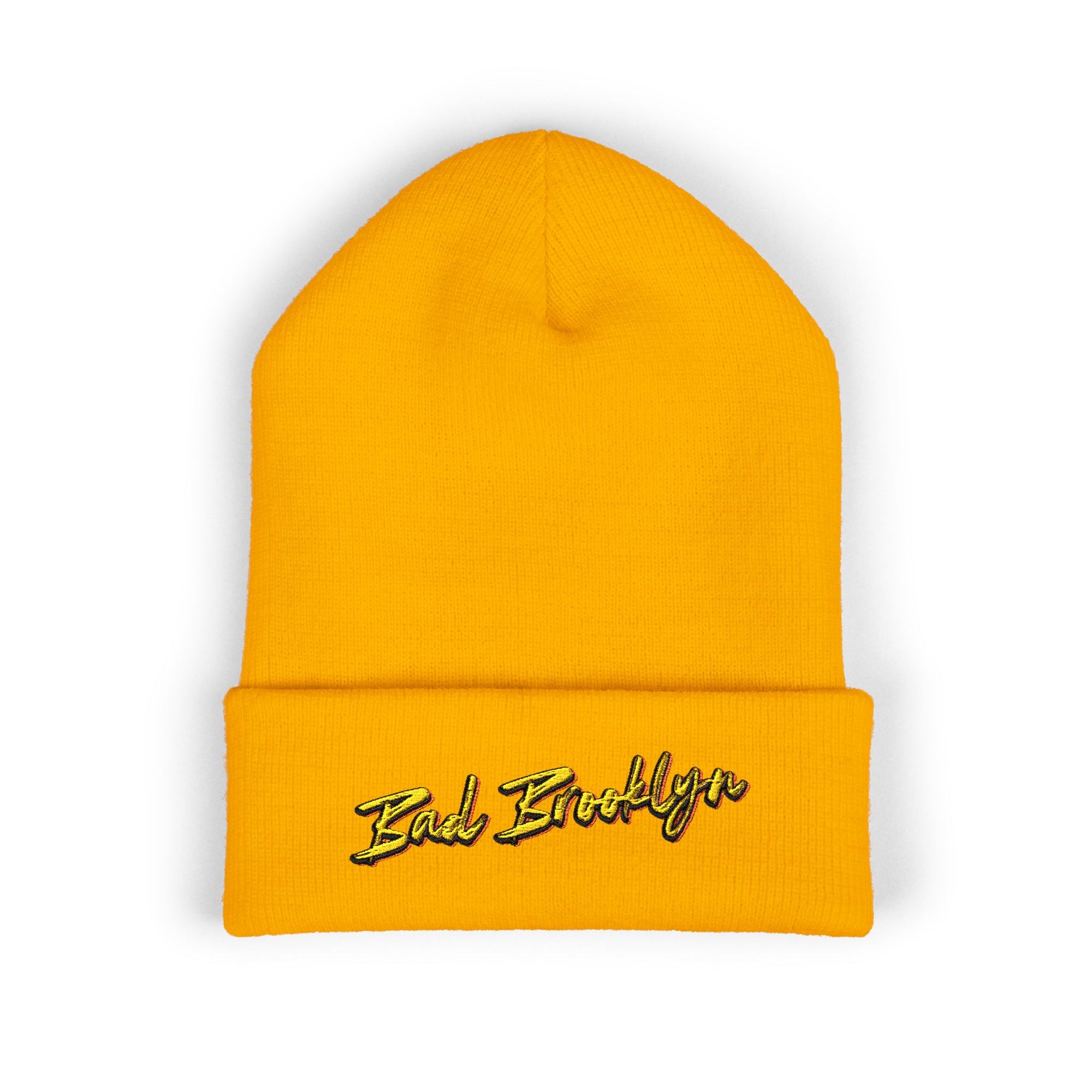 BadBrooklyn Bold Classic Embroidered Knit Beanie