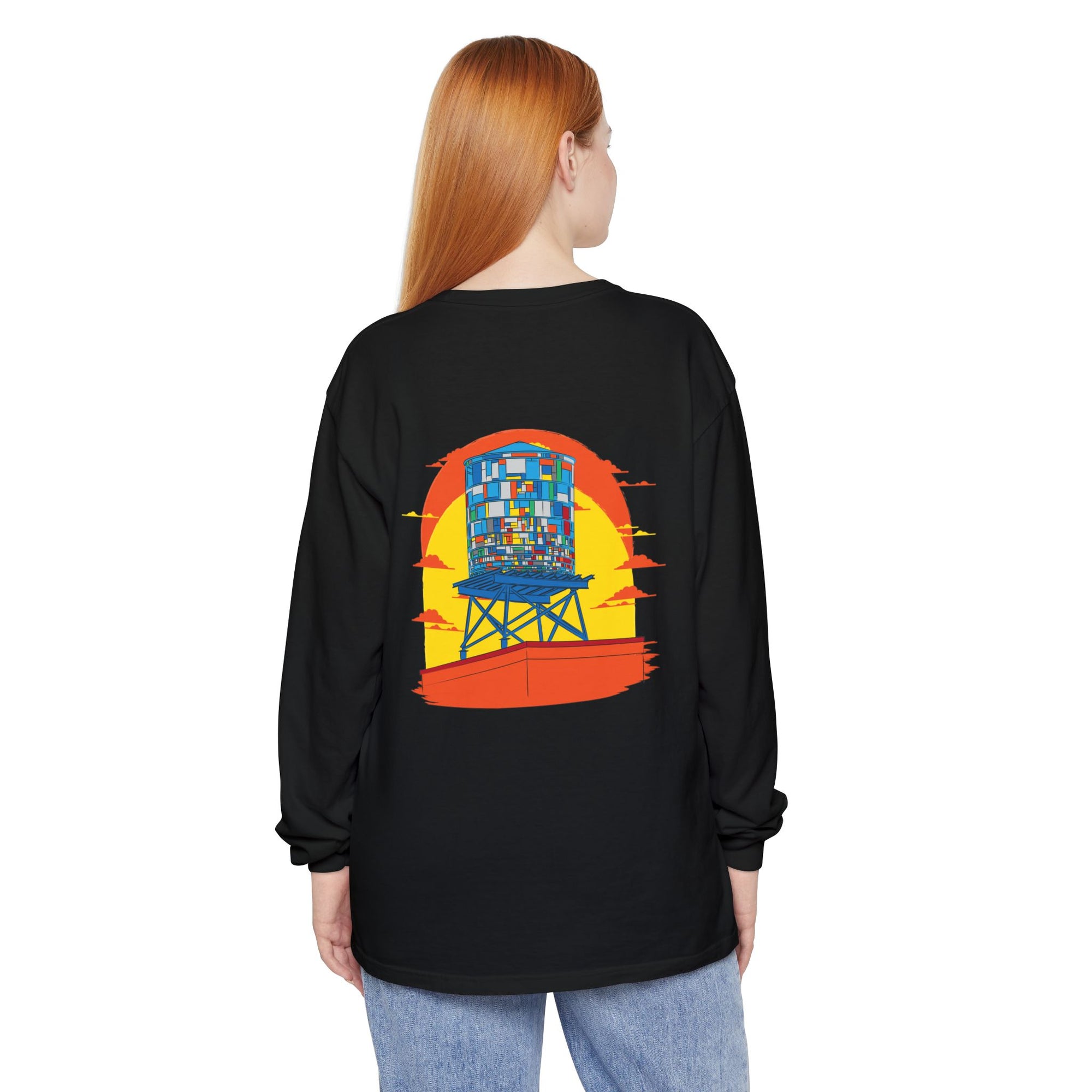 BadBrooklyn Water Tower Sunset Premium Sweatshirt