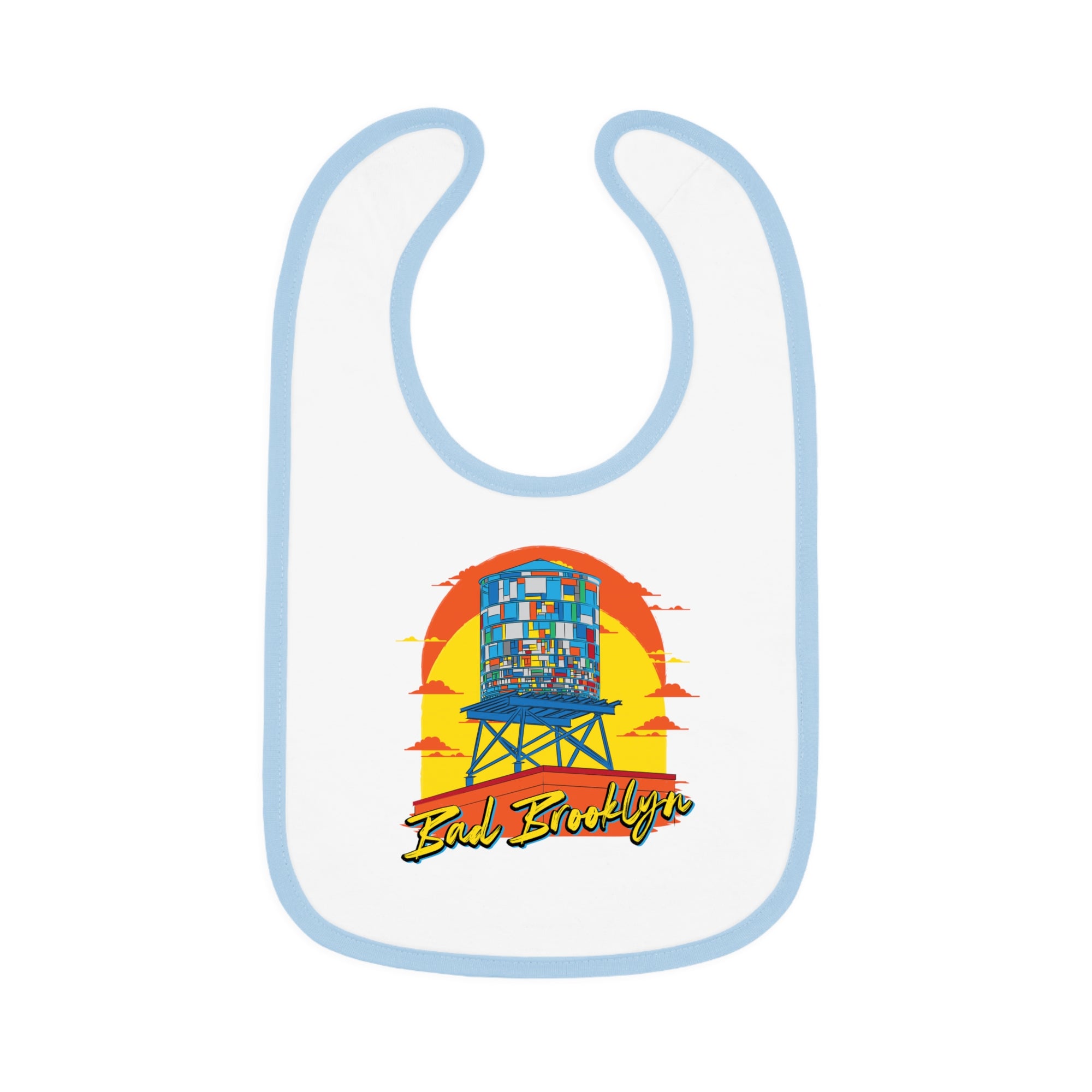 BadBrooklyn Water Tower Sunset Baby Bib