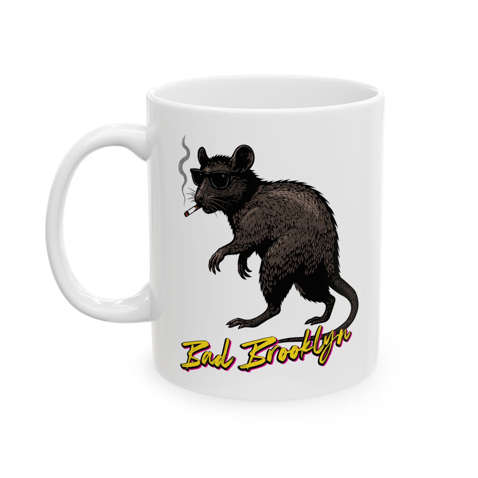BadBrooklyn Street Rat Smoking Ceramic Coffee Mug