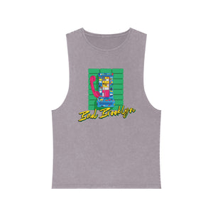 BadBrooklyn Retro Payphone Stonewash Tank