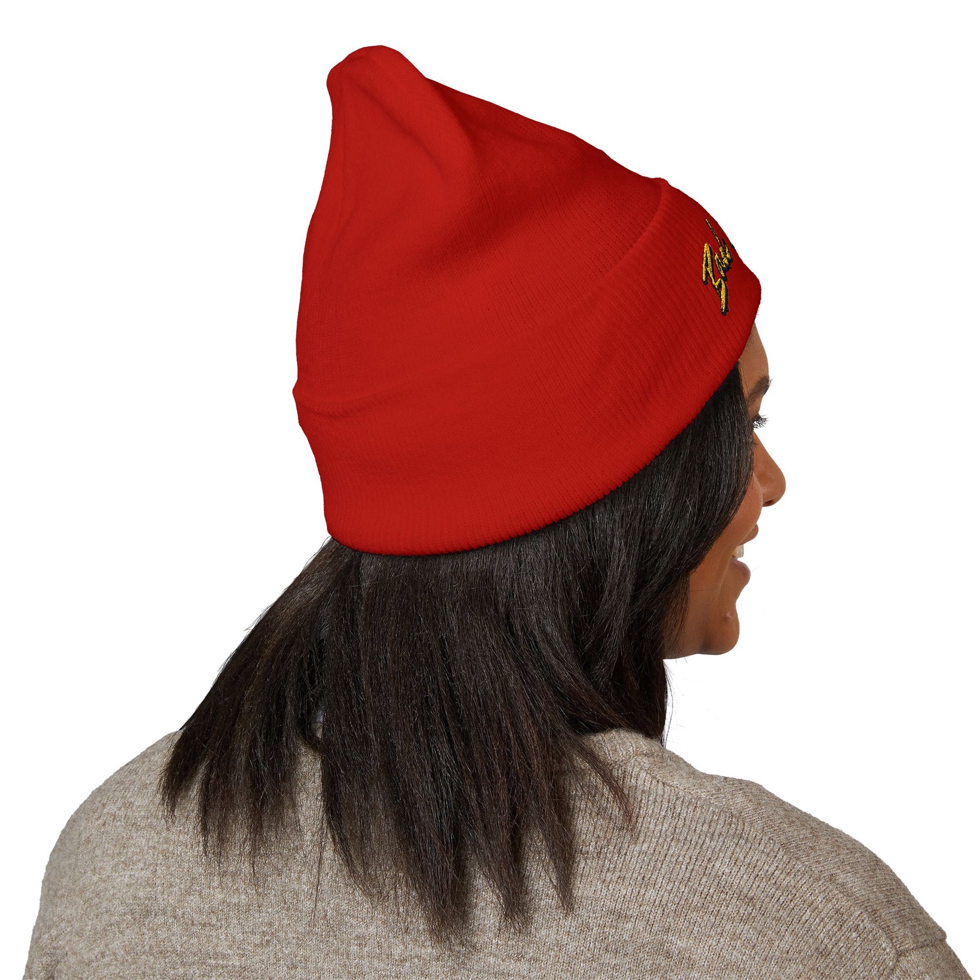 BadBrooklyn Bold Classic Embroidered Knit Beanie