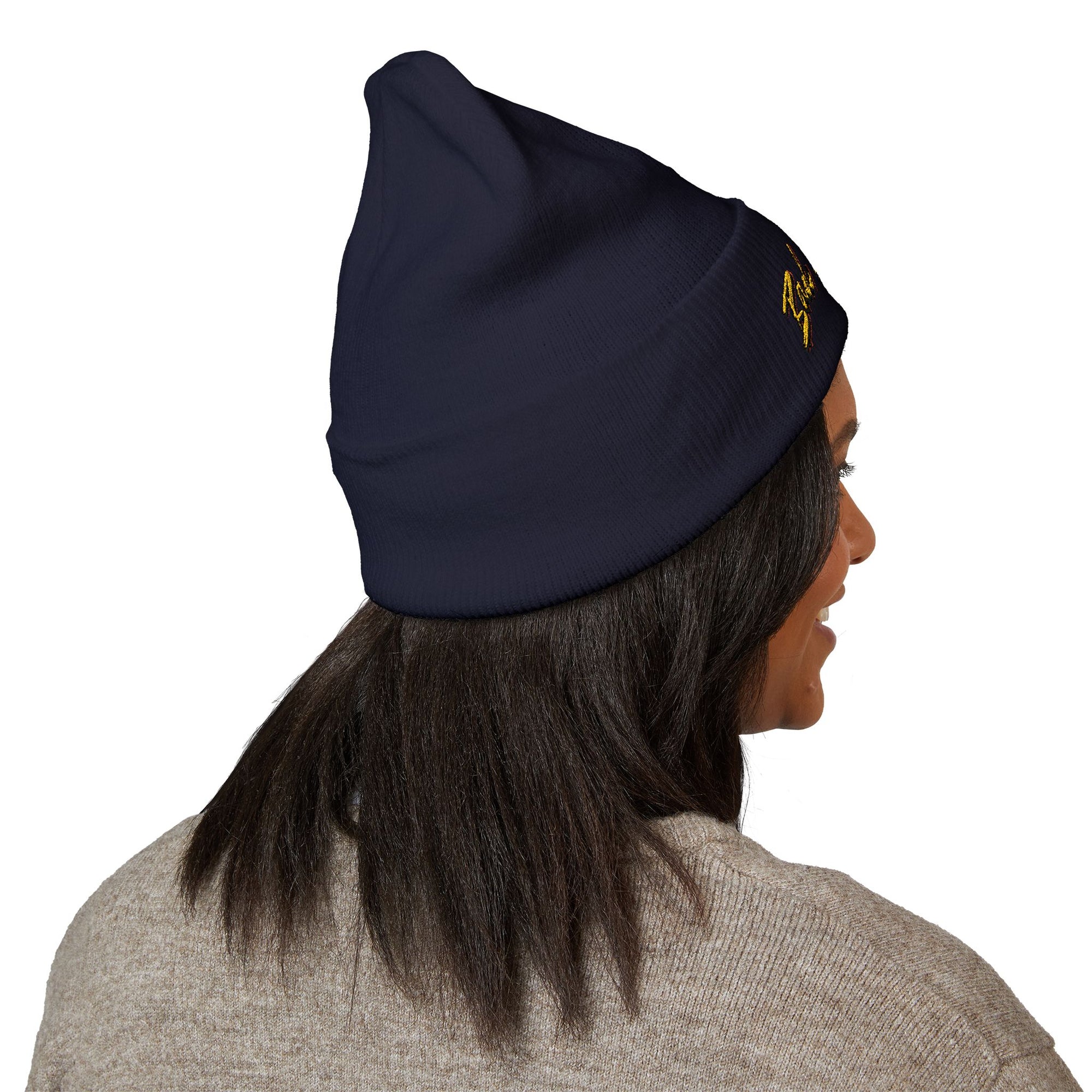 BadBrooklyn Bold Classic Embroidered Knit Beanie