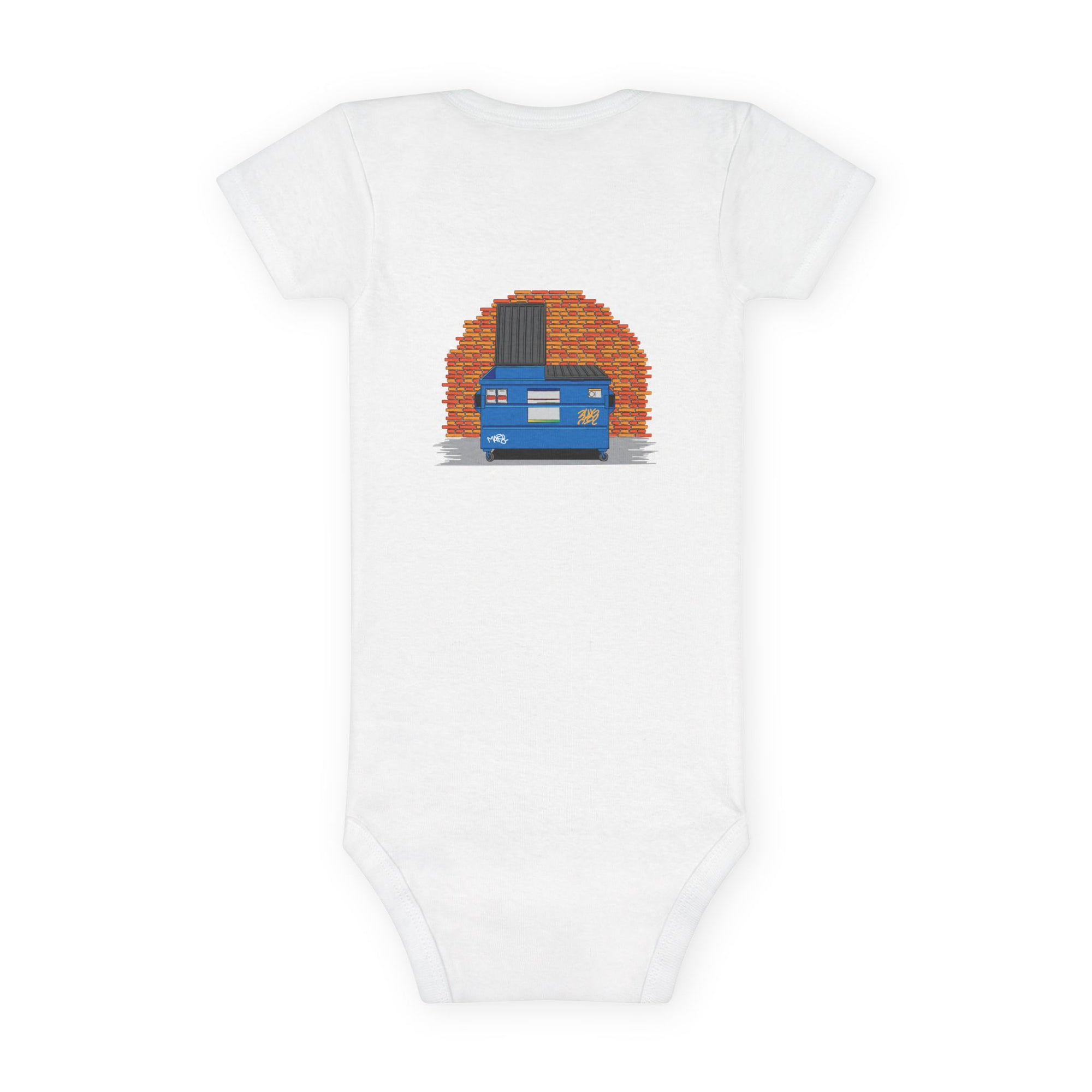 BadBrooklyn Dumpster Alley Short Sleeve Baby Onesie
