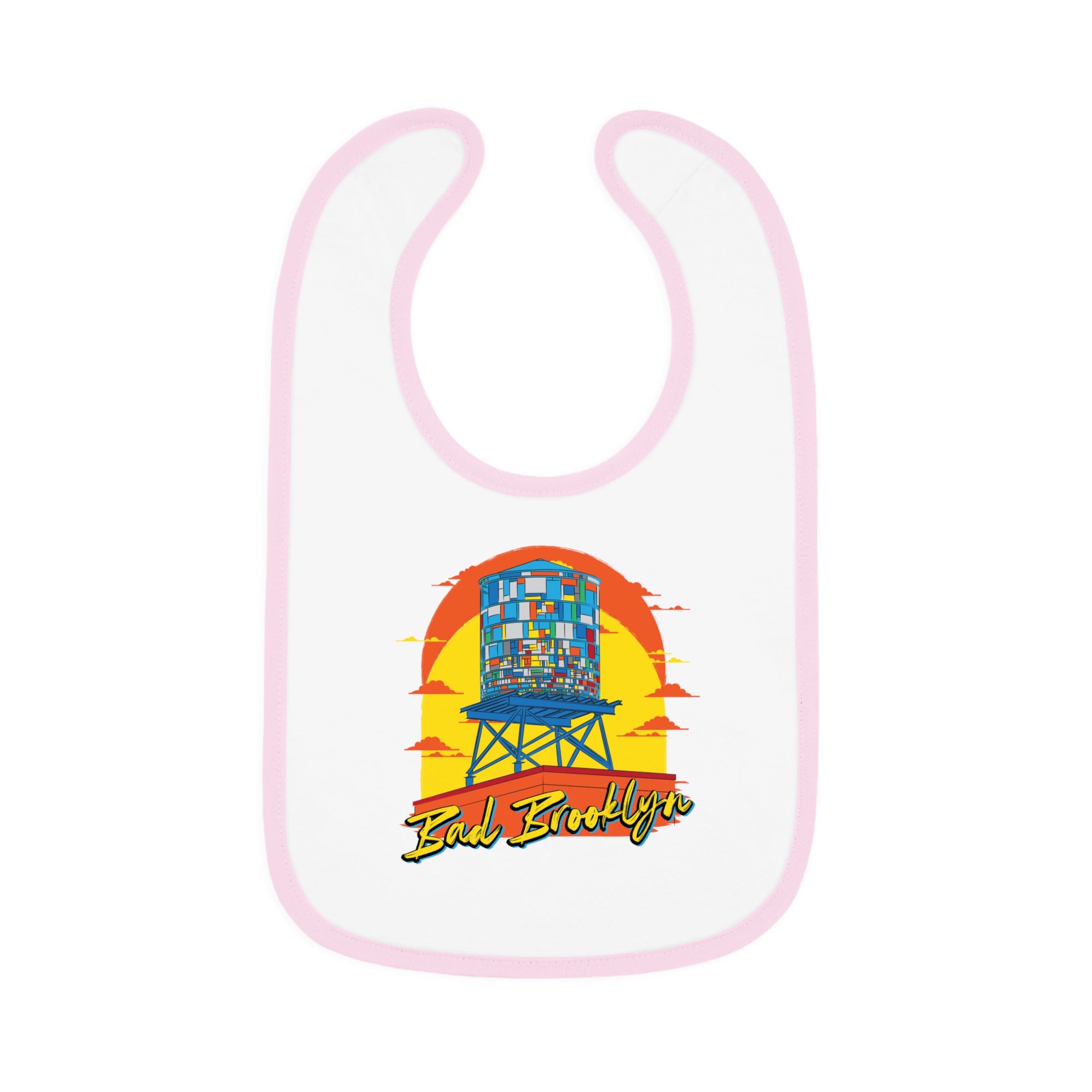 BadBrooklyn Water Tower Sunset Baby Bib