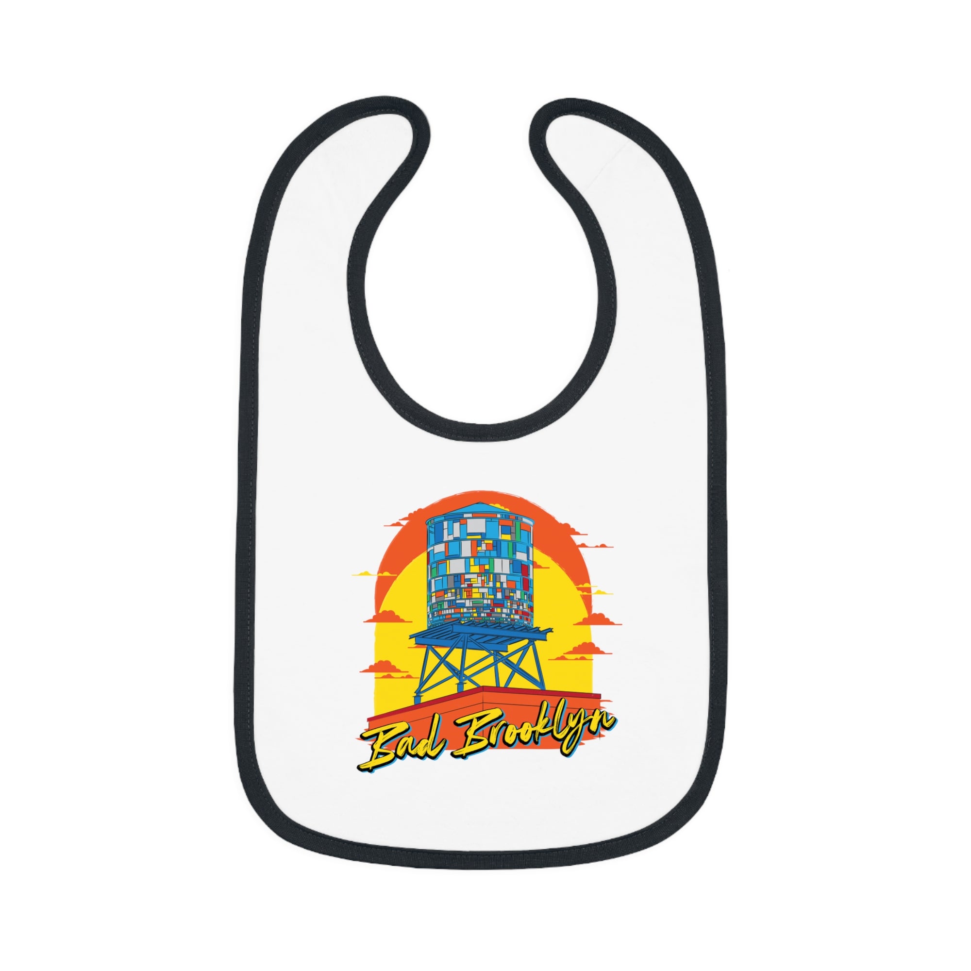 BadBrooklyn Water Tower Sunset Baby Bib