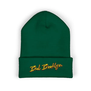 BadBrooklyn Bold Classic Embroidered Knit Beanie
