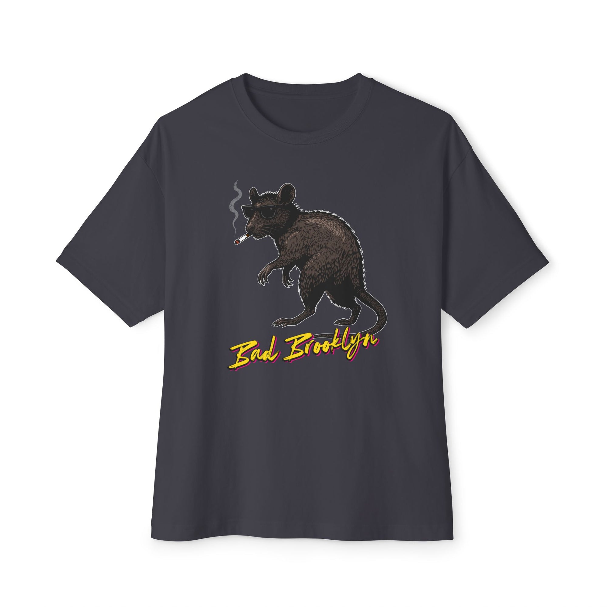BadBrooklyn Street Rat Smoking Graphic Shirt
