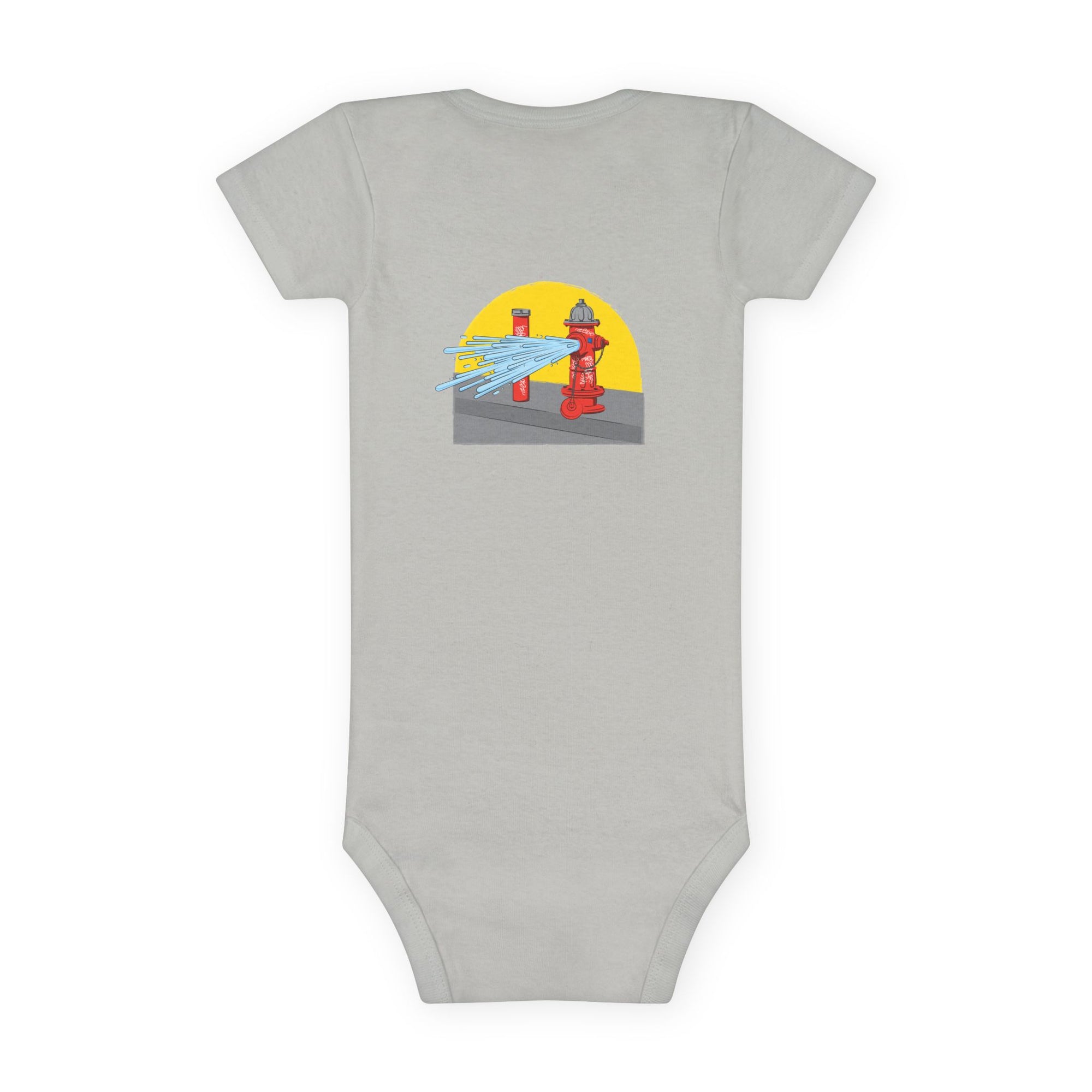 BadBrooklyn Fire Hydrant Short Sleeve Baby Onesie
