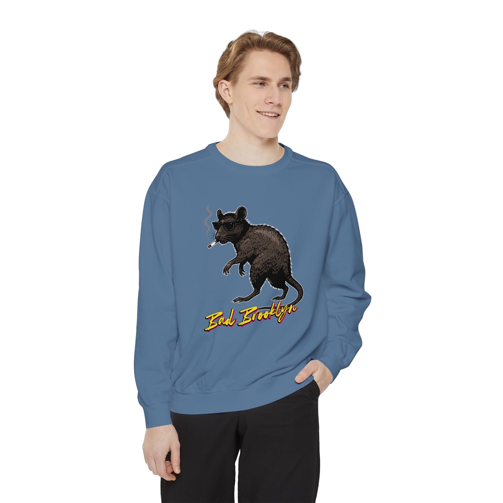 BadBrooklyn Street Rat Smoking Premium Sweatshirt