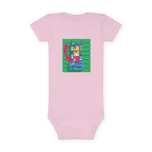 BadBrooklyn Retro Payphone Short Sleeve Baby Onesie