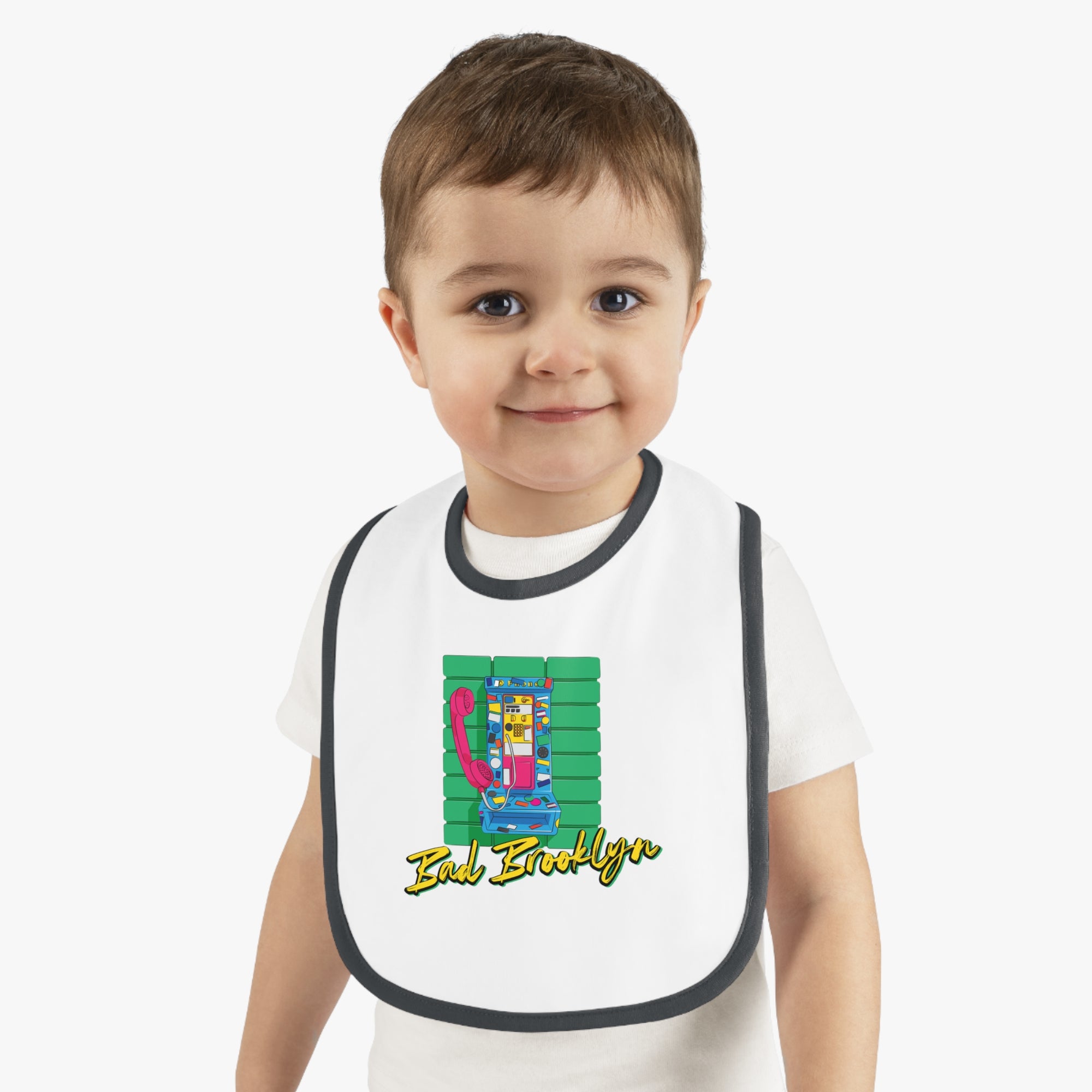 BadBrooklyn Retro Payphone Baby Bib