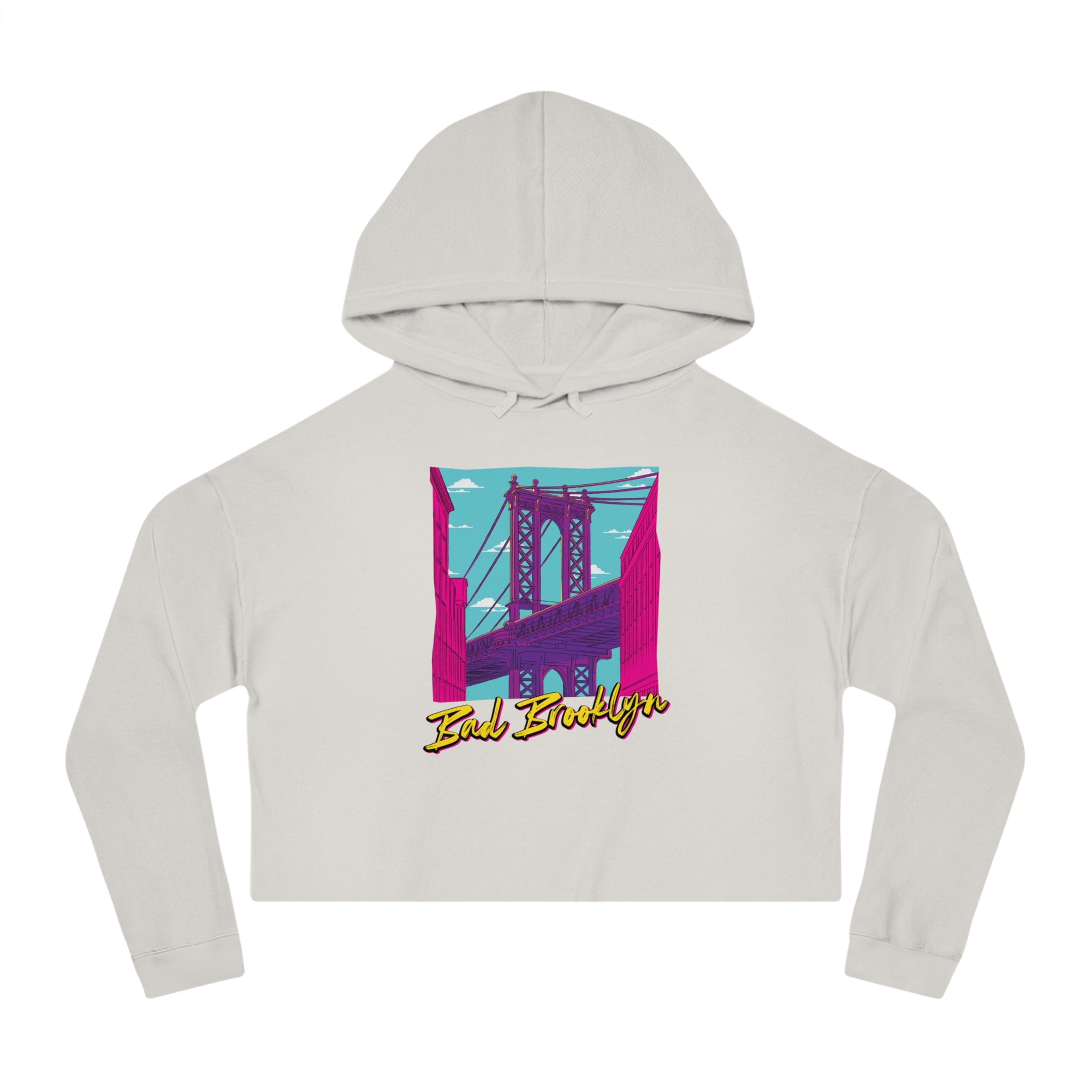 BadBrooklyn Bridge Vibes Cropped Women's Hoodie
