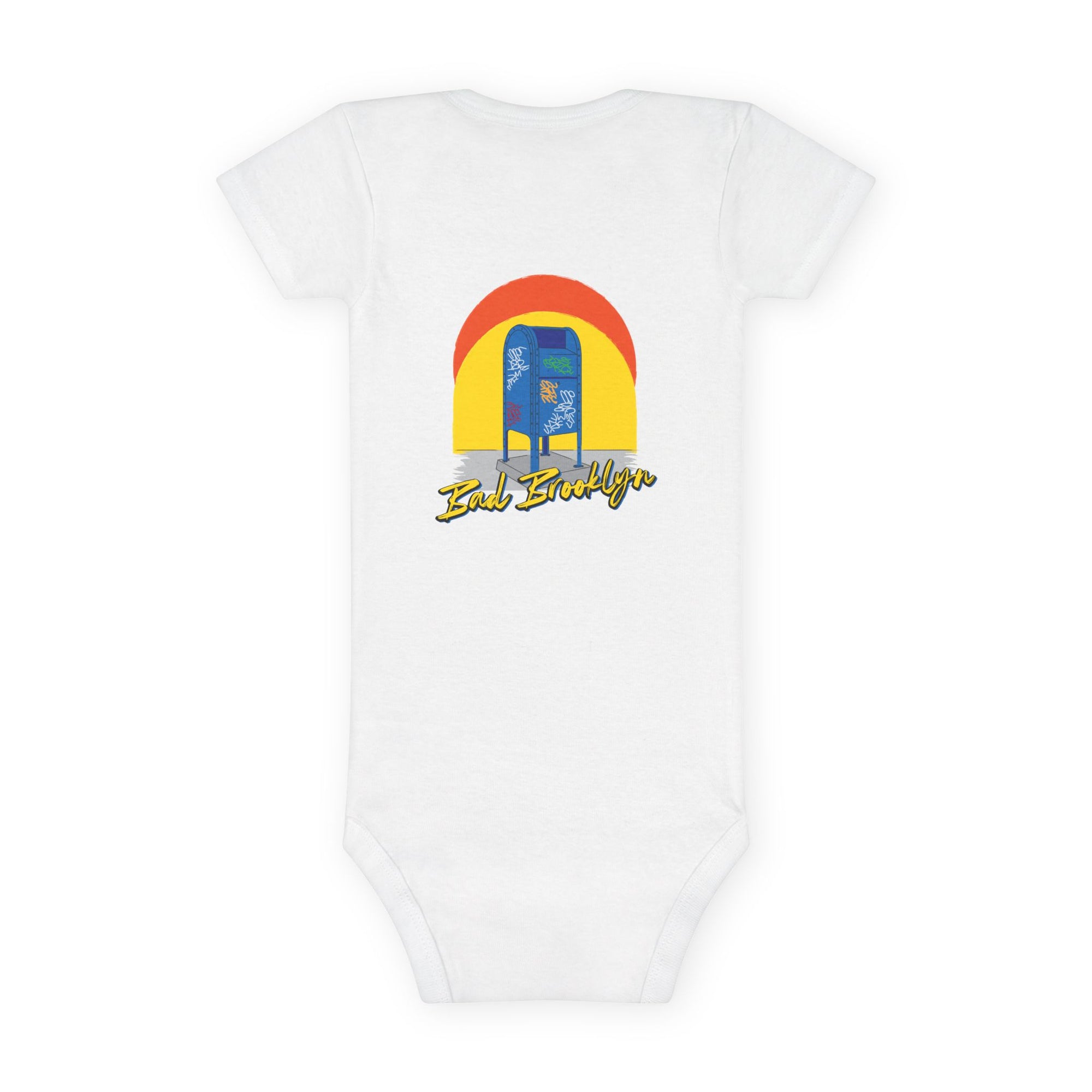 BadBrooklyn Mailbox Graffiti Short Sleeve Baby Onesie