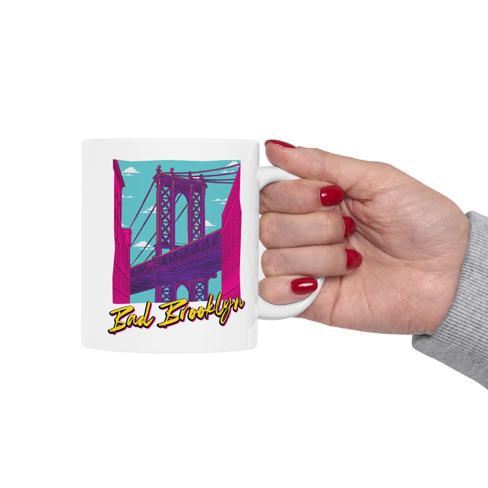 BadBrooklyn Bridge Vibes Ceramic Coffee Mug