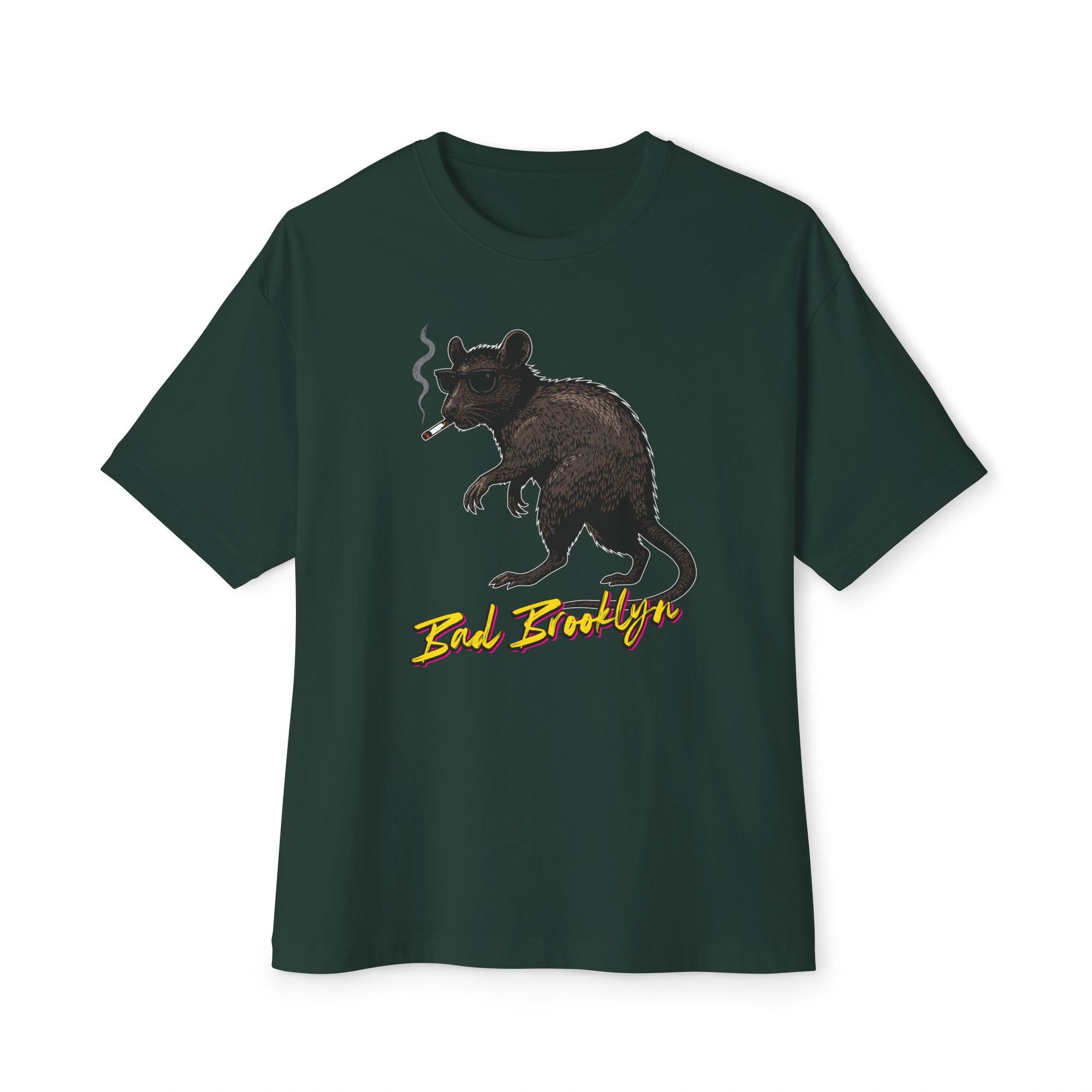BadBrooklyn Street Rat Smoking Graphic Shirt
