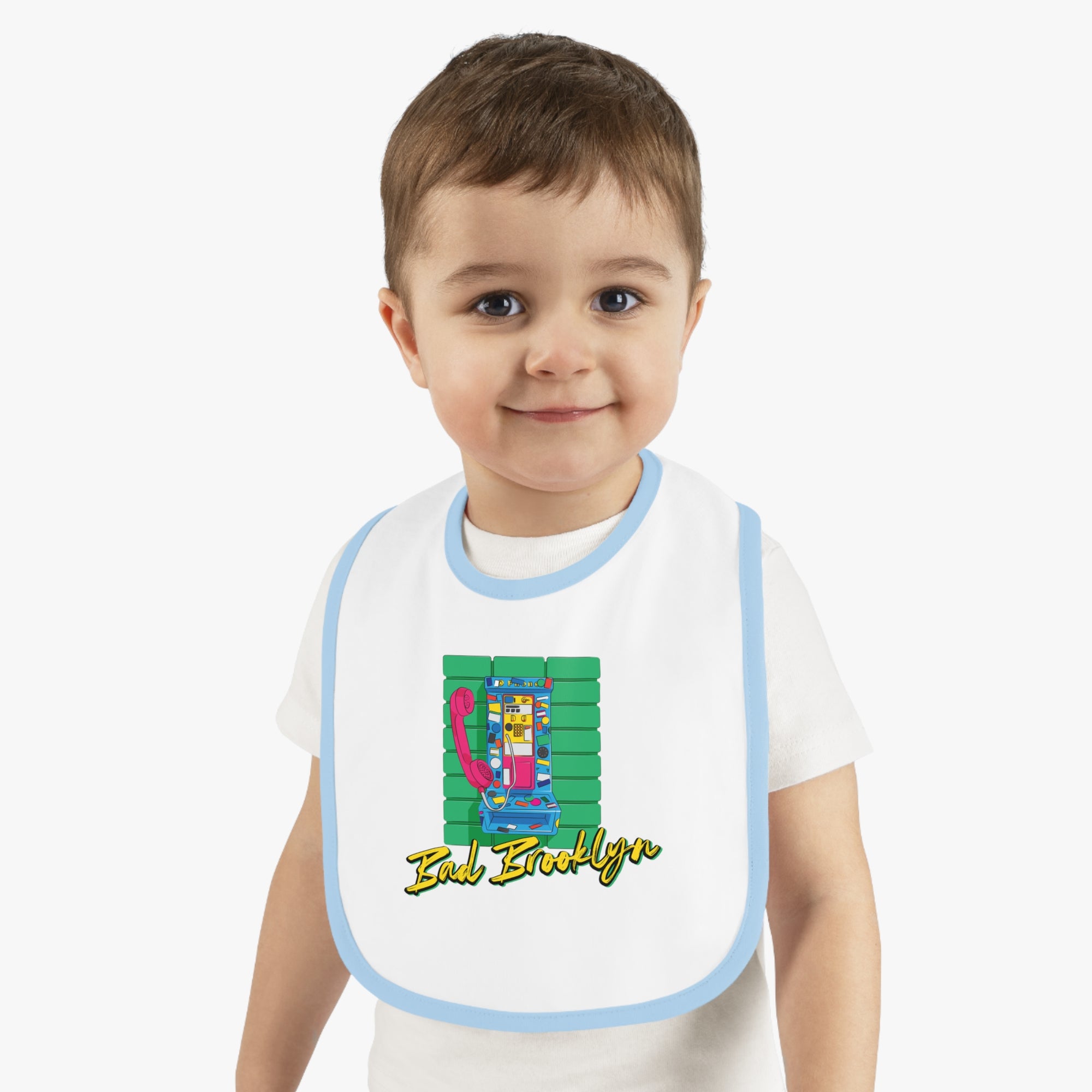 BadBrooklyn Retro Payphone Baby Bib