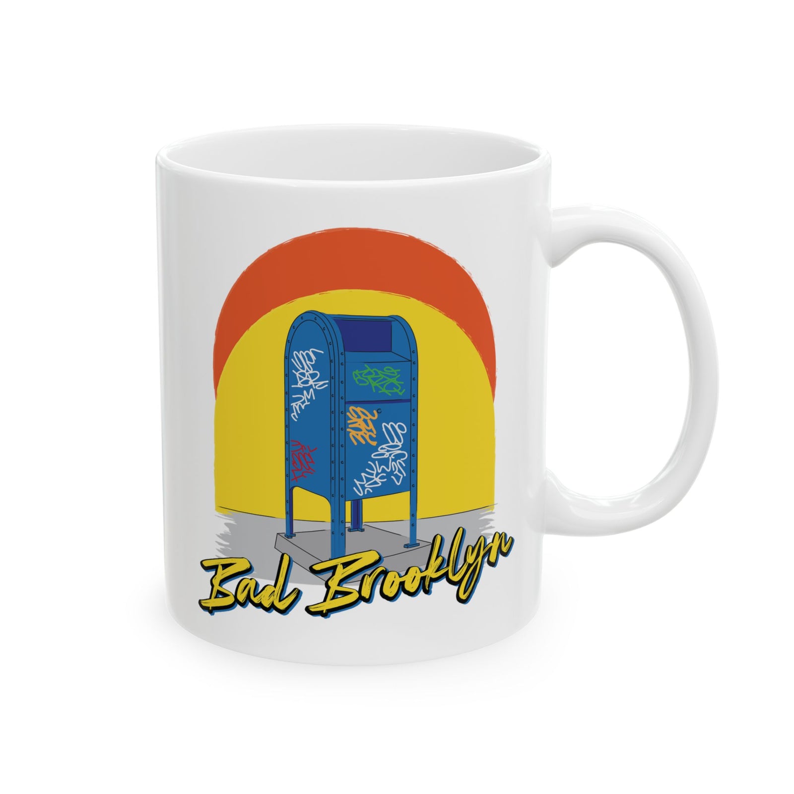 BadBrooklyn Mailbox Graffiti Ceramic Coffee Mug
