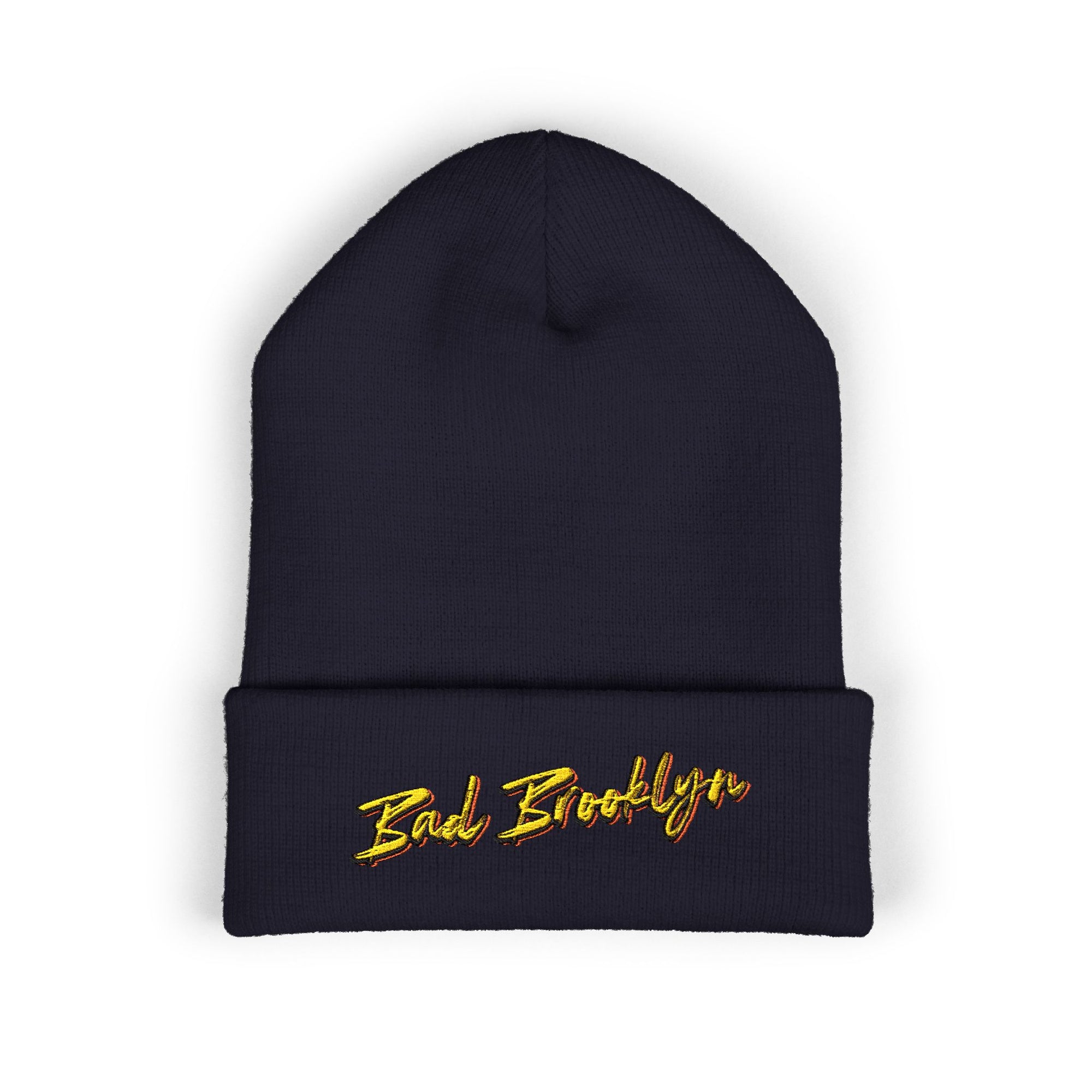 BadBrooklyn Bold Classic Embroidered Knit Beanie