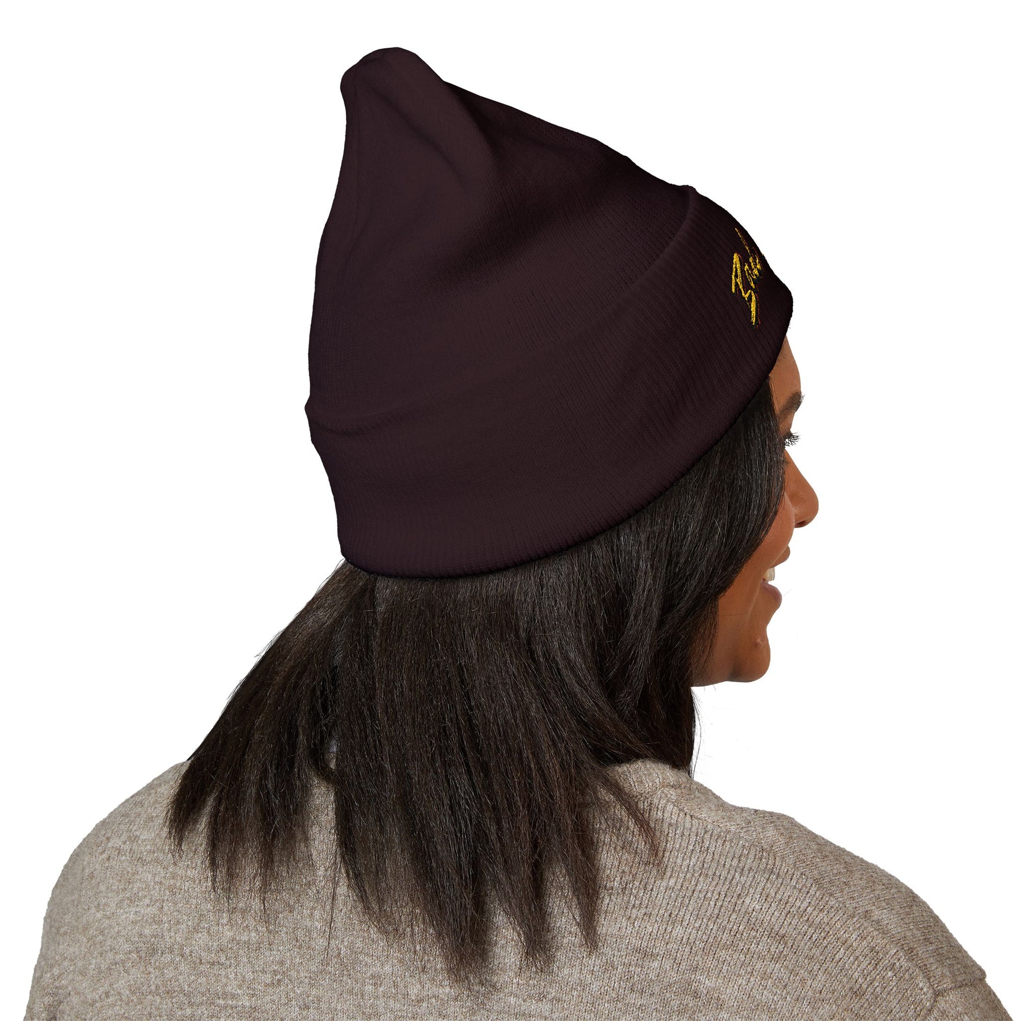 BadBrooklyn Bold Classic Embroidered Knit Beanie