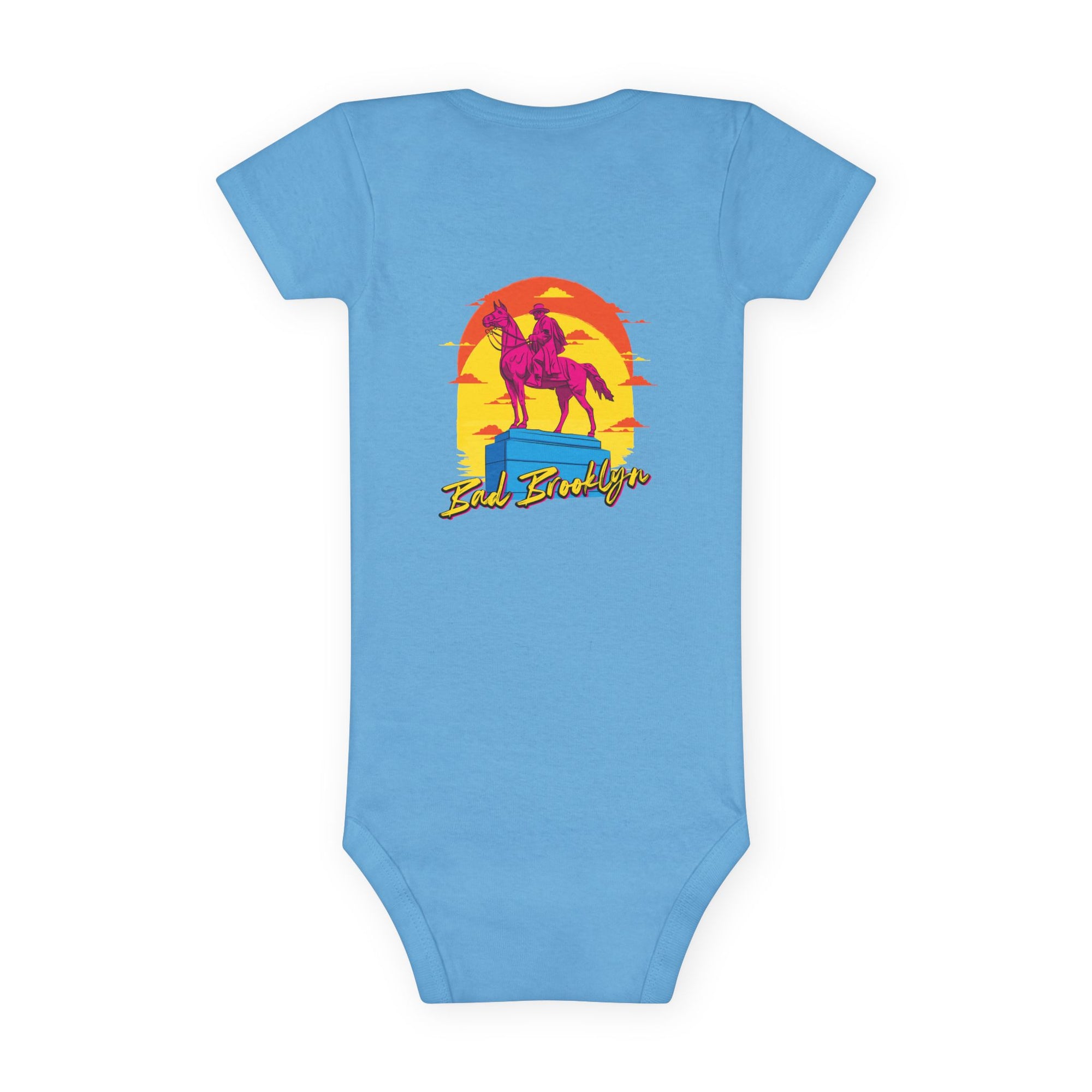 BadBrooklyn Western Cowboy Short Sleeve Baby Onesie