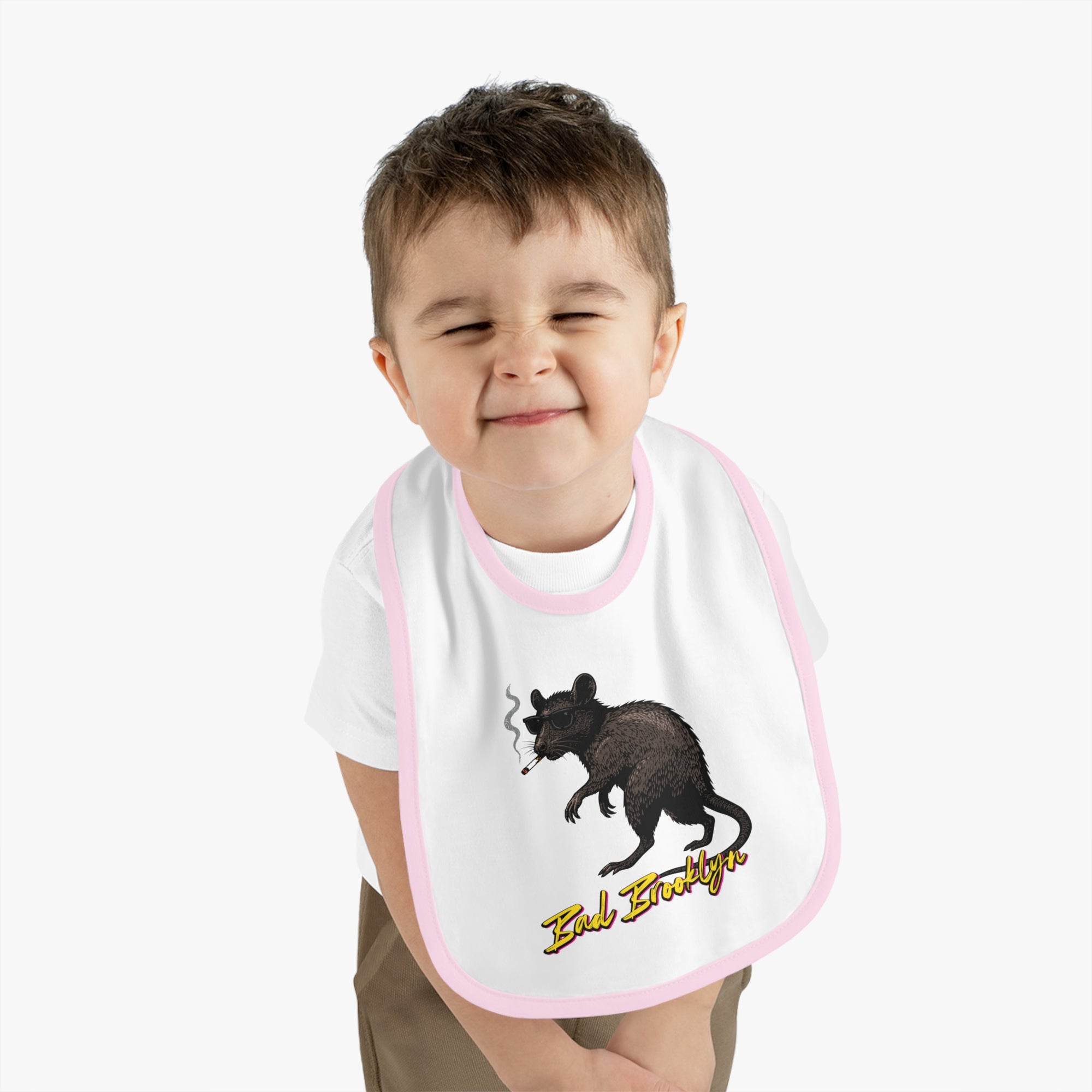 BadBrooklyn Street Rat Smoking Baby Bib