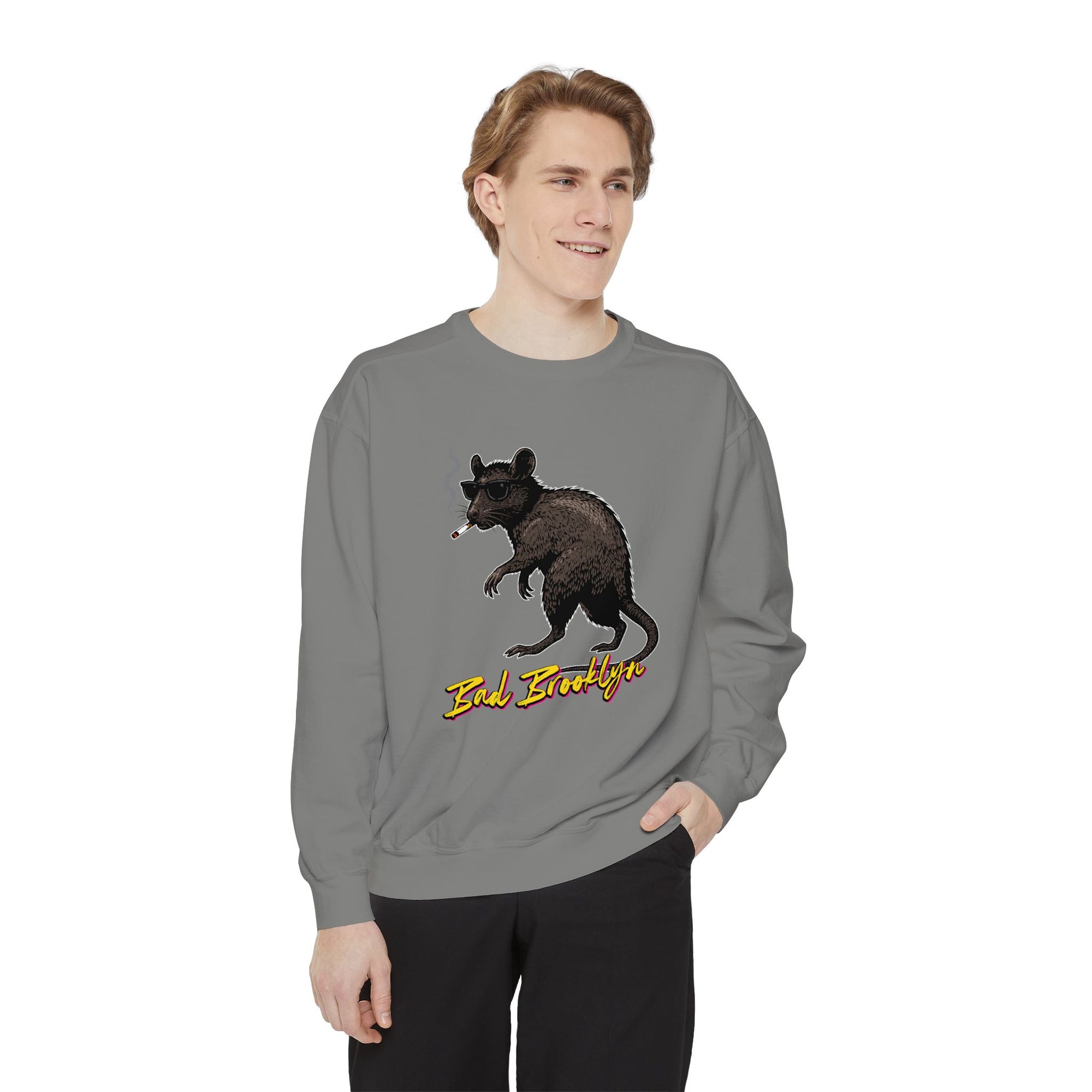 BadBrooklyn Street Rat Smoking Premium Sweatshirt