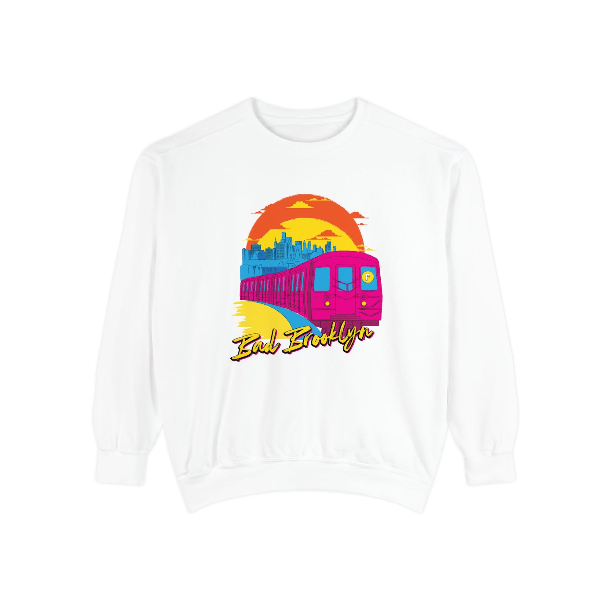 BadBrooklyn Sunset Subway Premium Sweatshirt