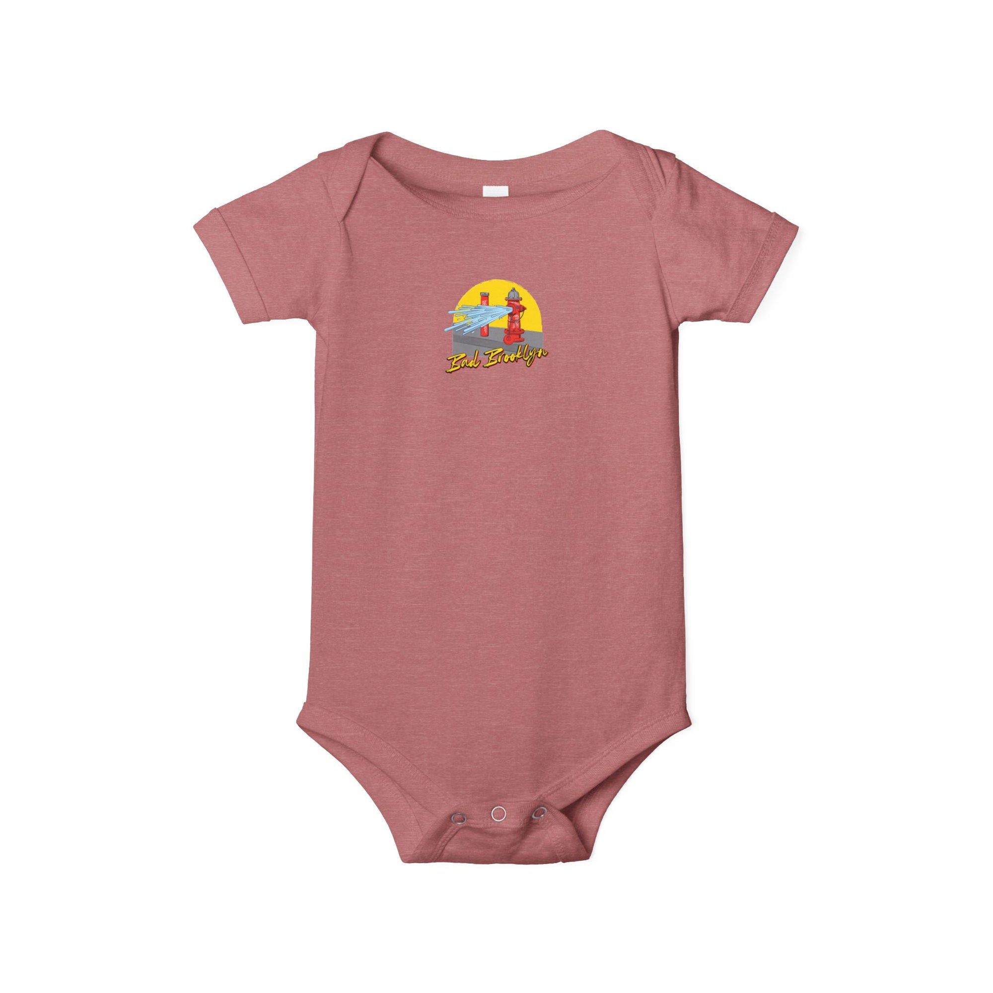 BadBrooklyn Street Fire Hydrant Baby Infant Jersey Bodysuit
