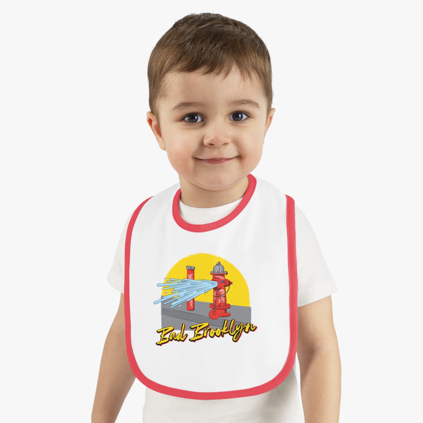 BadBrooklyn Fire Hydrant Baby Bib