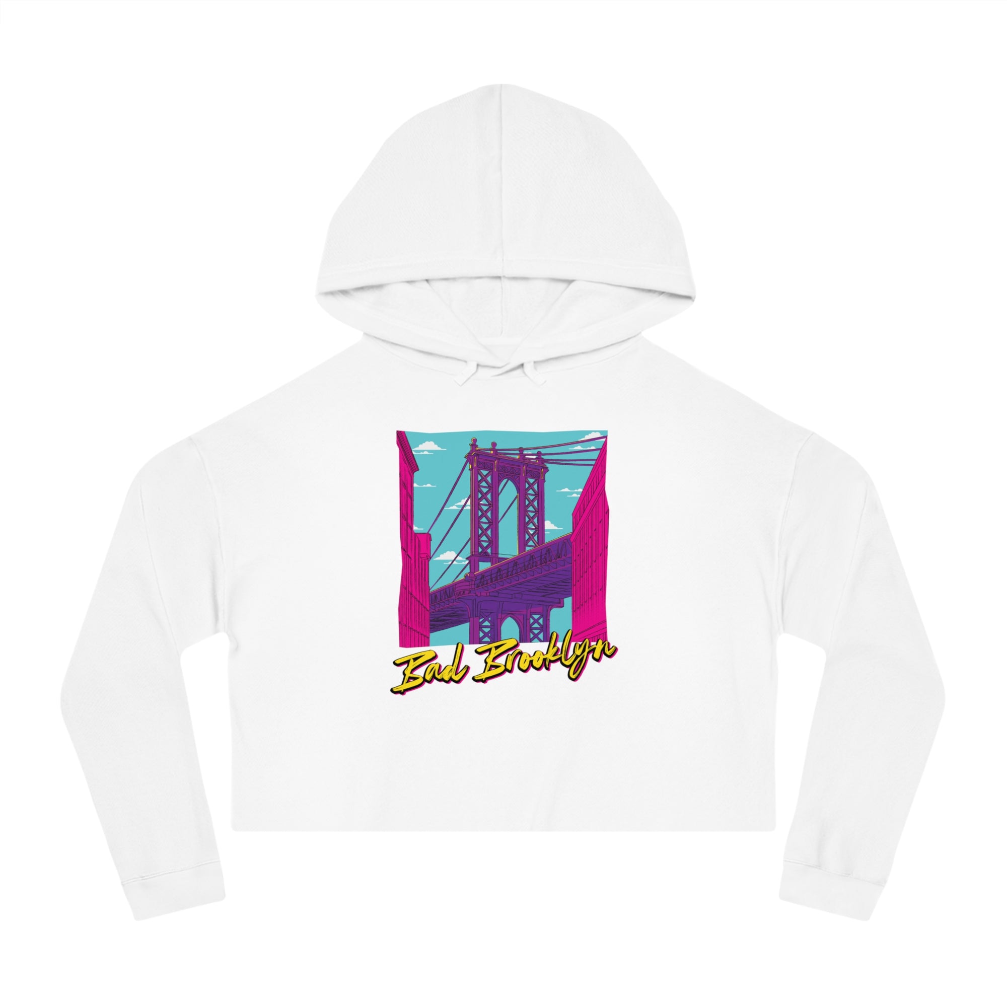 BadBrooklyn Bridge Vibes Cropped Women's Hoodie