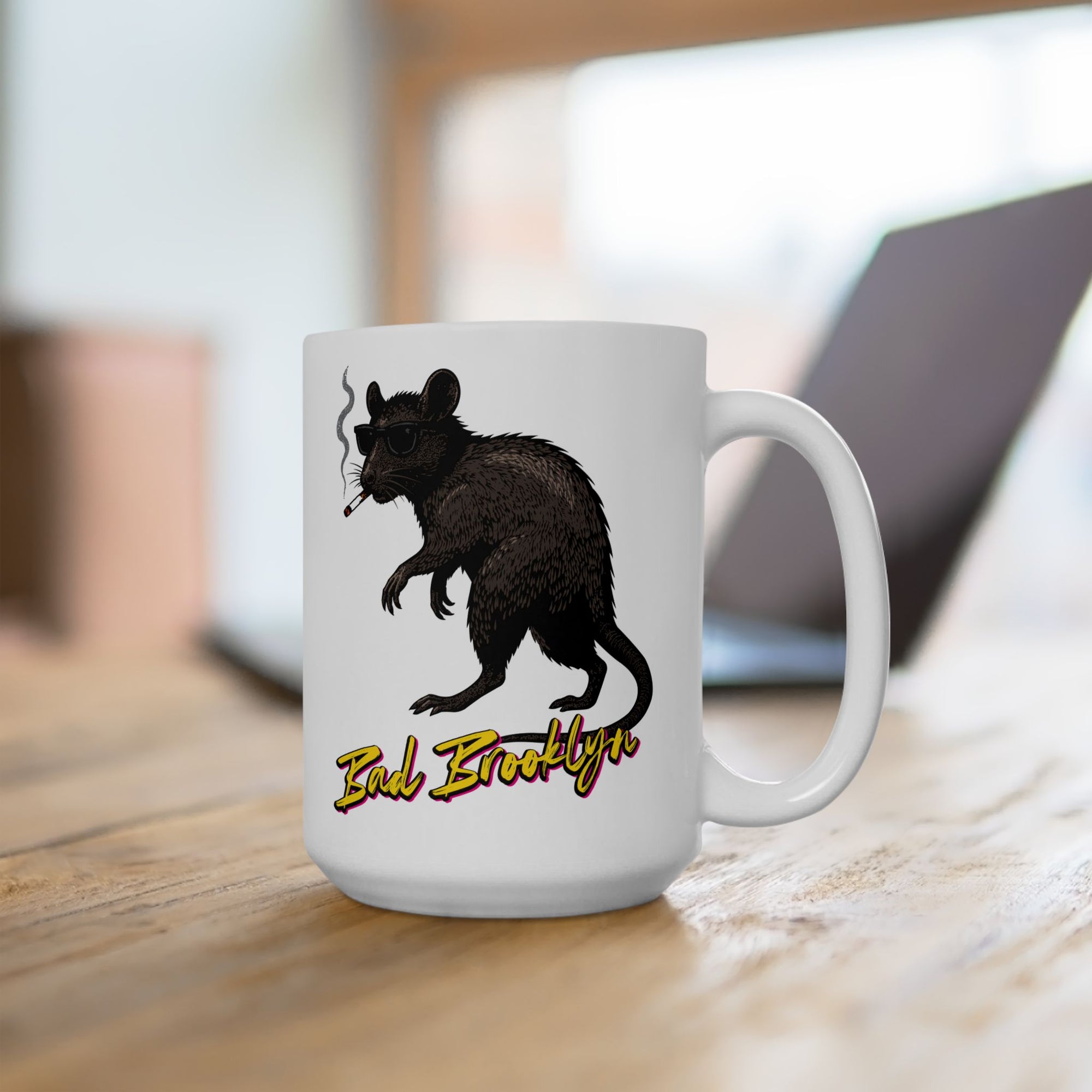 BadBrooklyn Street Rat Smoking Ceramic Coffee Mug