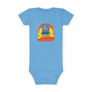 BadBrooklyn Water Tower Sunset Short Sleeve Baby Onesie