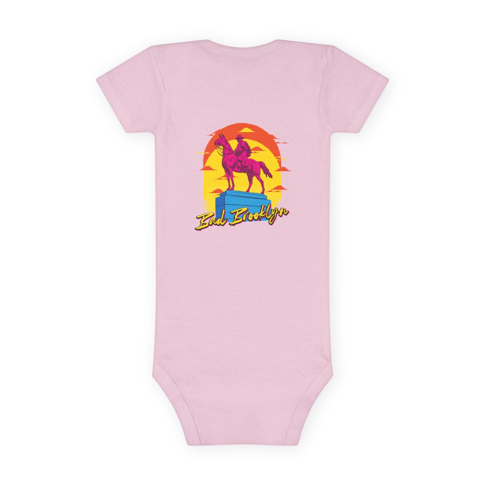 BadBrooklyn Western Cowboy Short Sleeve Baby Onesie