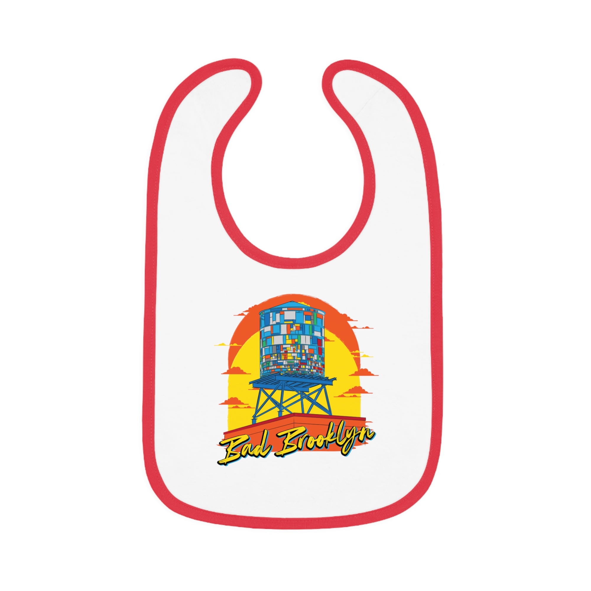 BadBrooklyn Water Tower Sunset Baby Bib