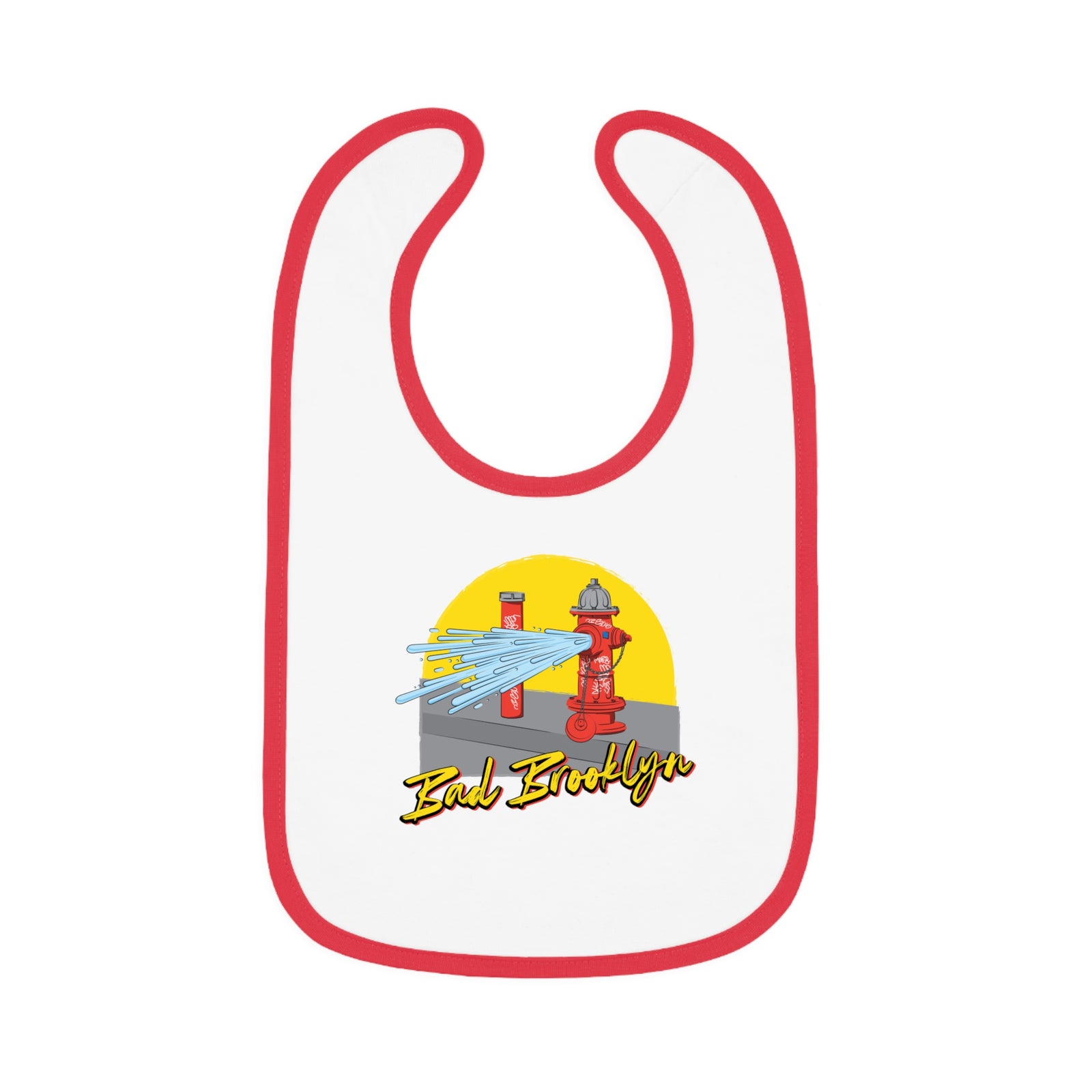 BadBrooklyn Fire Hydrant Baby Bib
