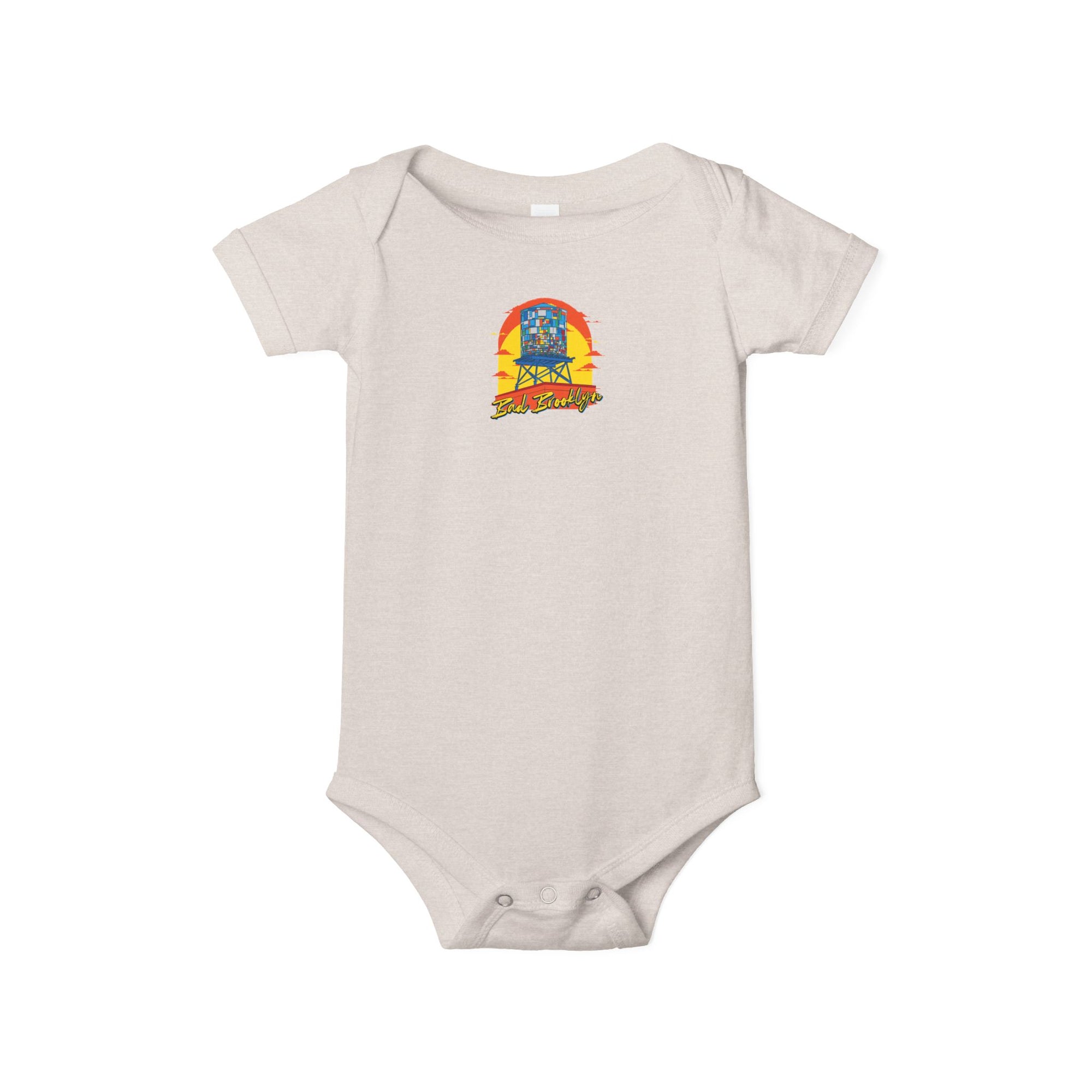 BadBrooklyn Water Tower Sunset  Baby Infant Jersey Bodysuit