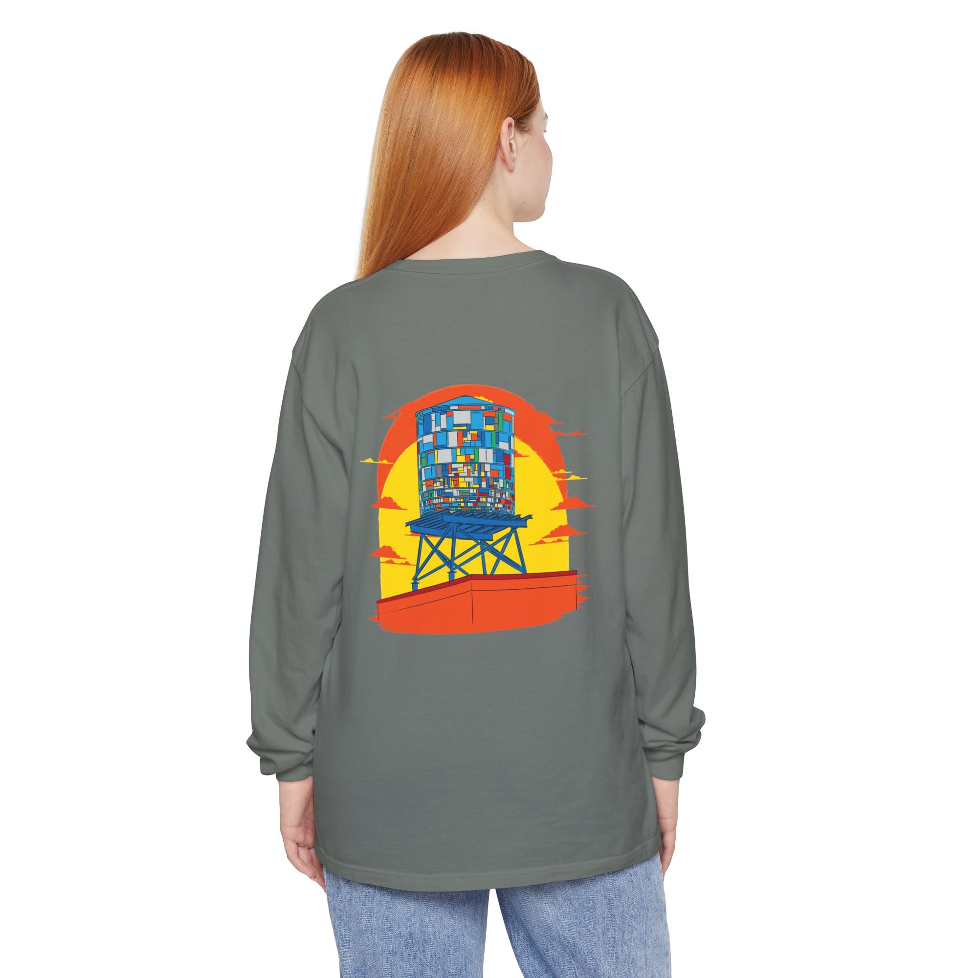 BadBrooklyn Water Tower Sunset Premium Sweatshirt